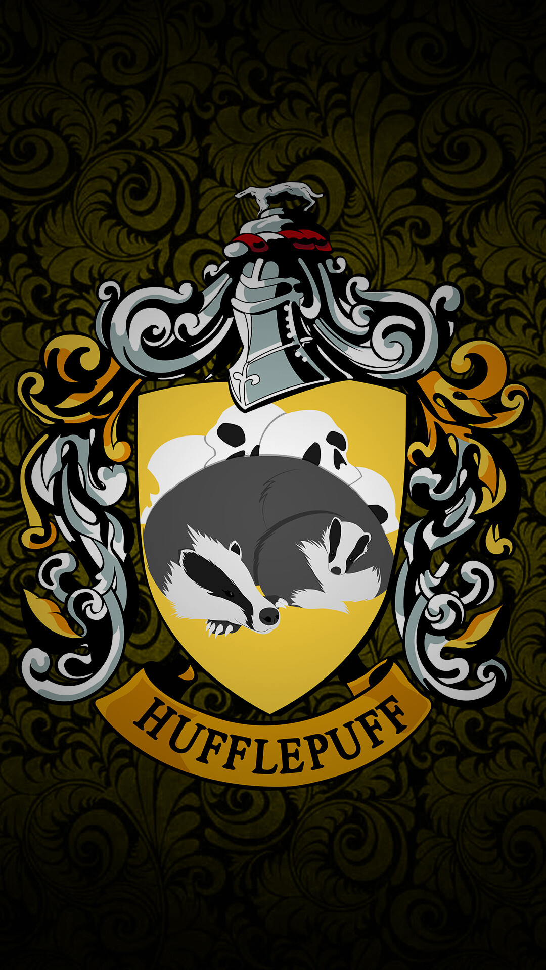 Marcos Vitor, Hufflepuff house, House pride, Unique design, 1080x1920 Full HD Phone