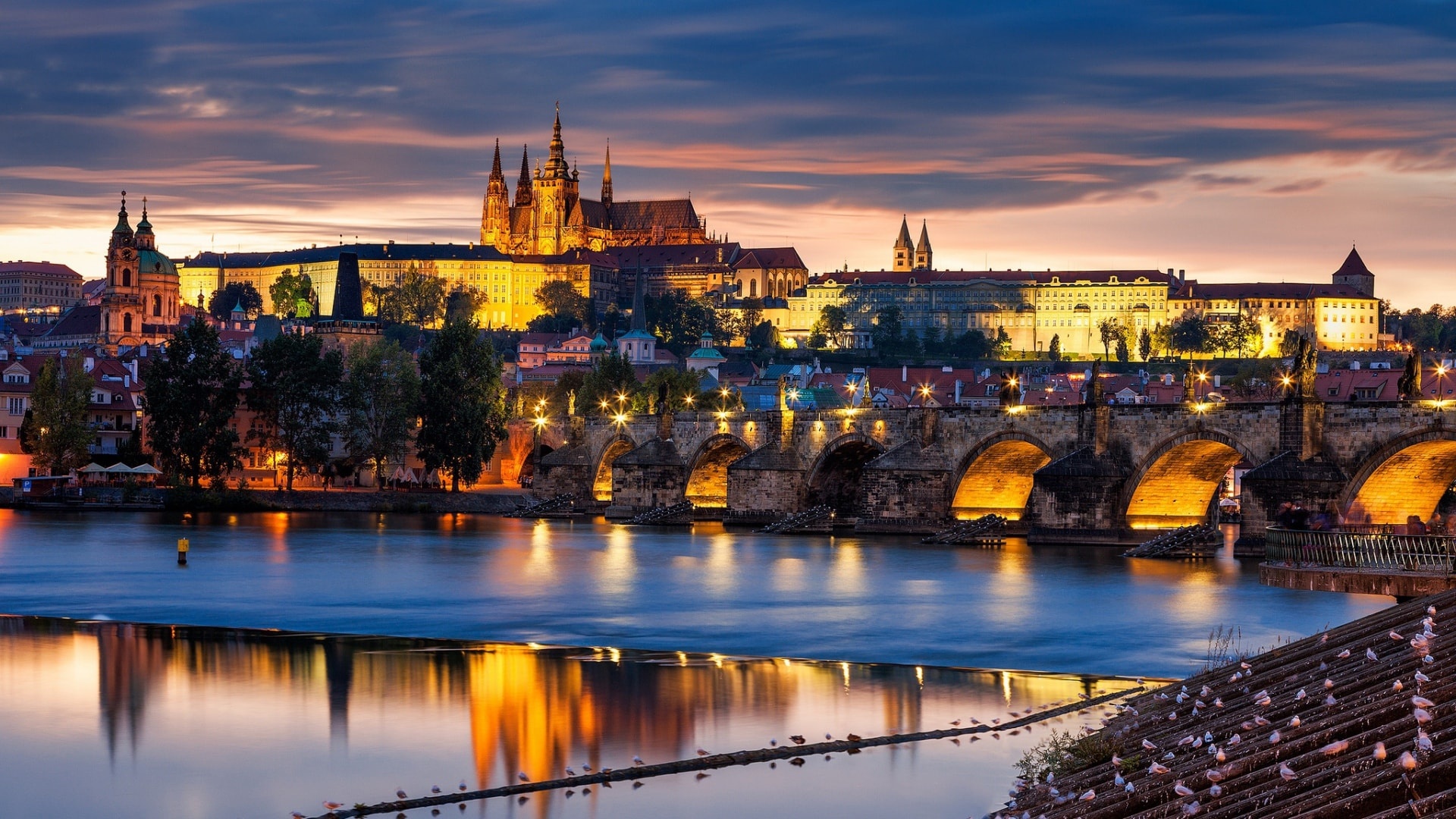 Prague's wallpaper gem, High-definition beauty, Czech Republic's charm, Stunning background, 1920x1080 Full HD Desktop