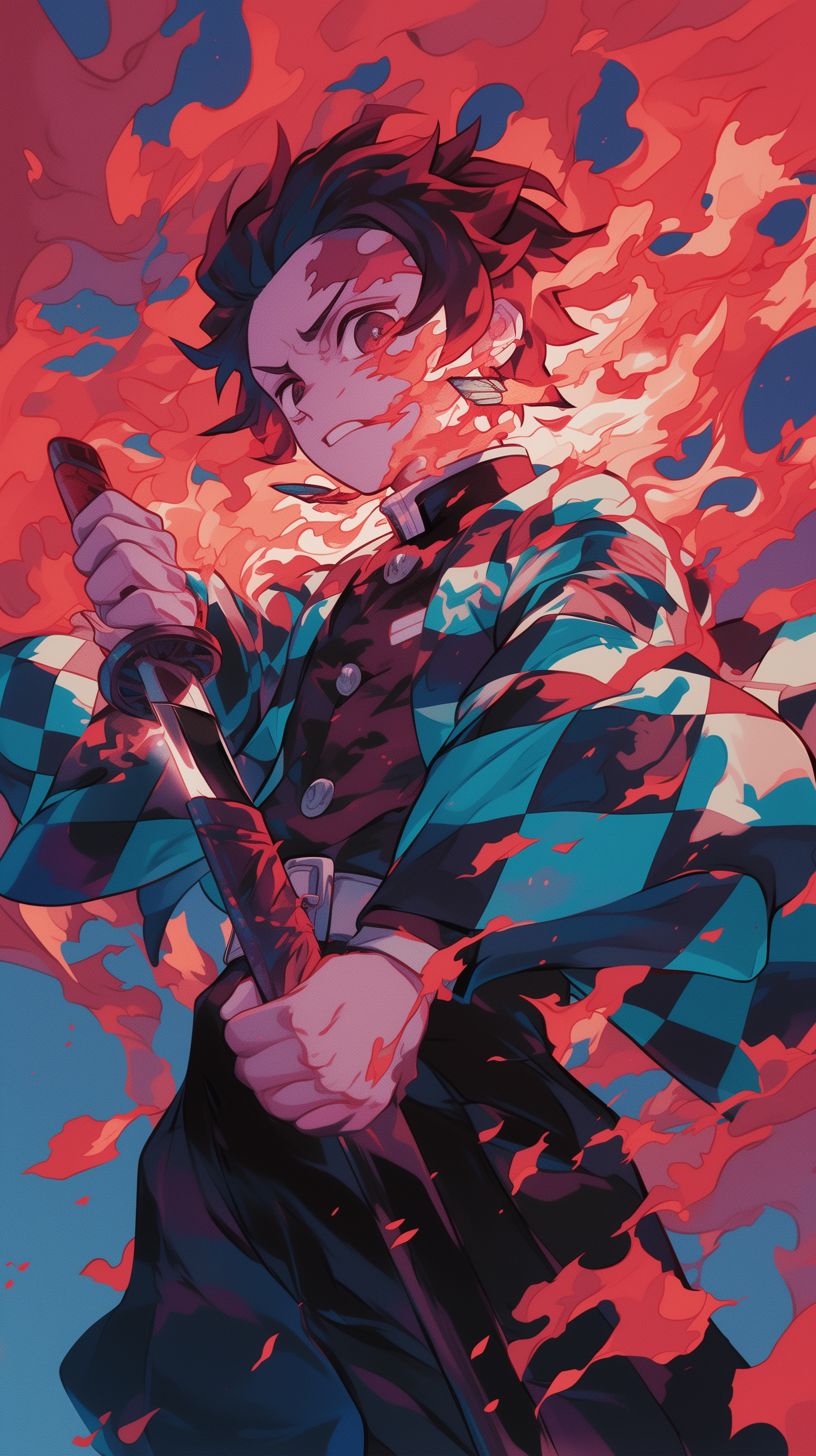 Tanjiro Kamado, Anime Phone Wallpaper, 1640x2920 HD Phone