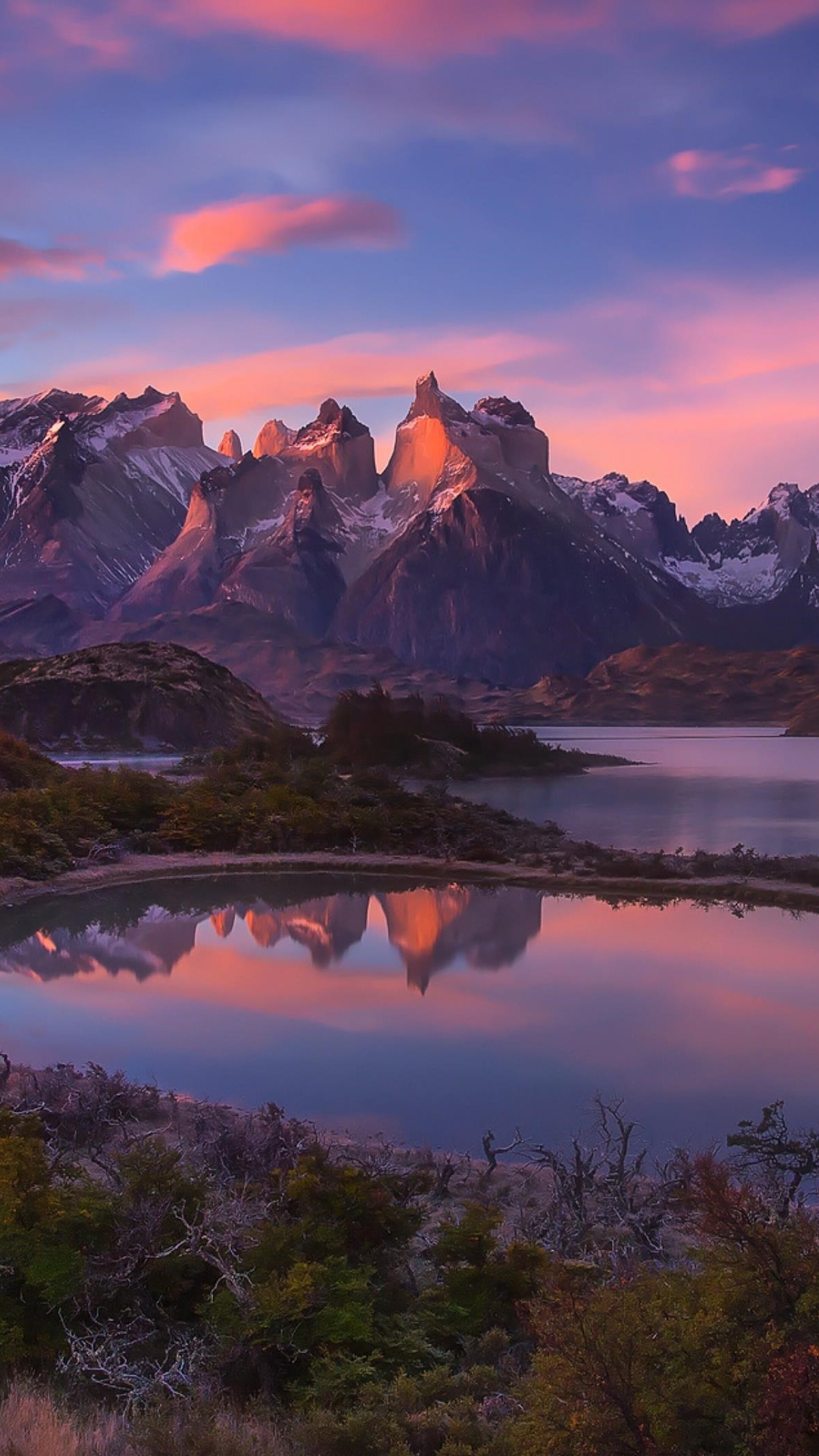 Latin America, Patagonia landscapes, Andes mountains, Sony Xperia, 2160x3840 4K Phone