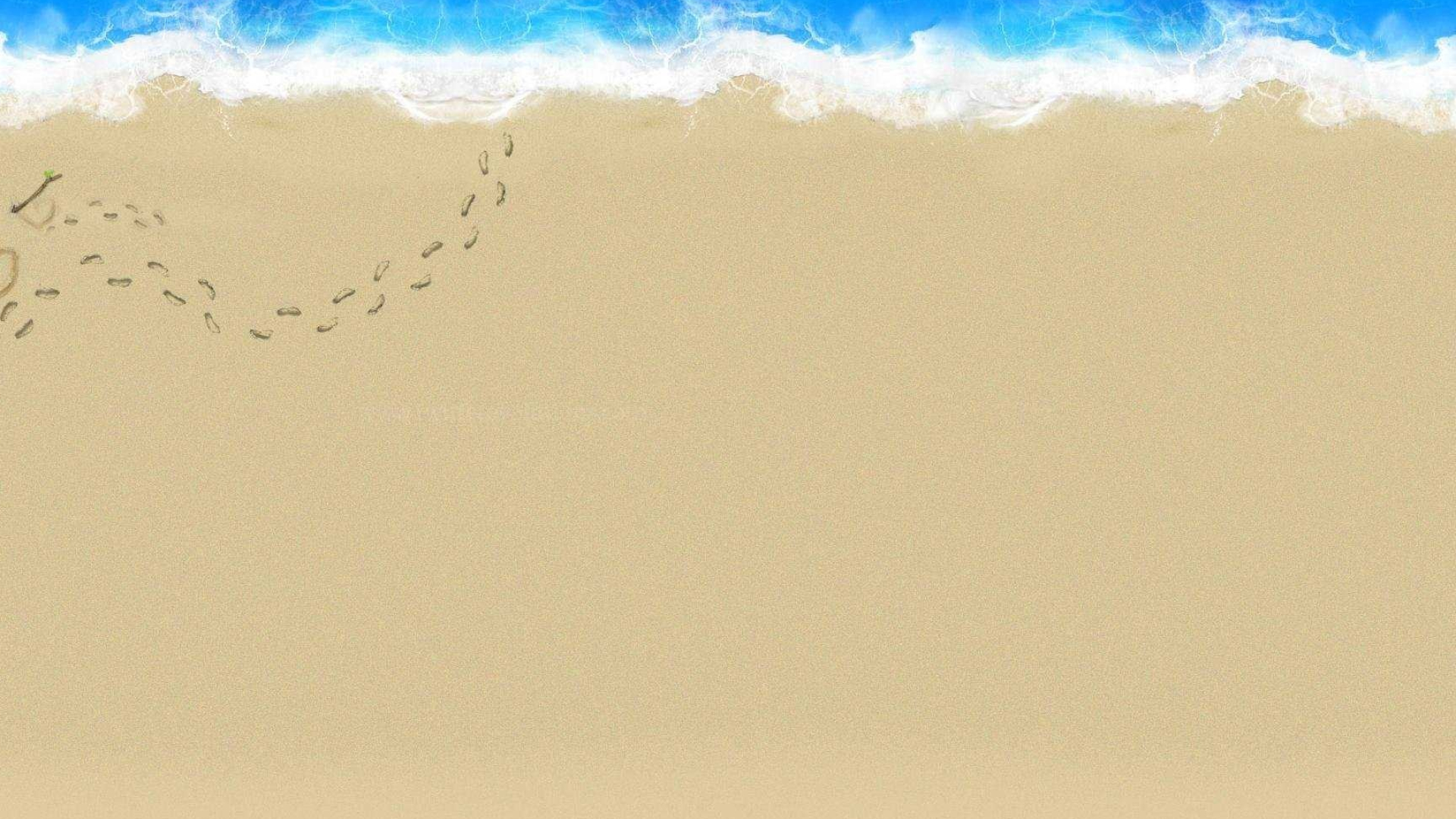 Aerial view, Footprints in the Sand Wallpaper, 1920x1080 Full HD Desktop