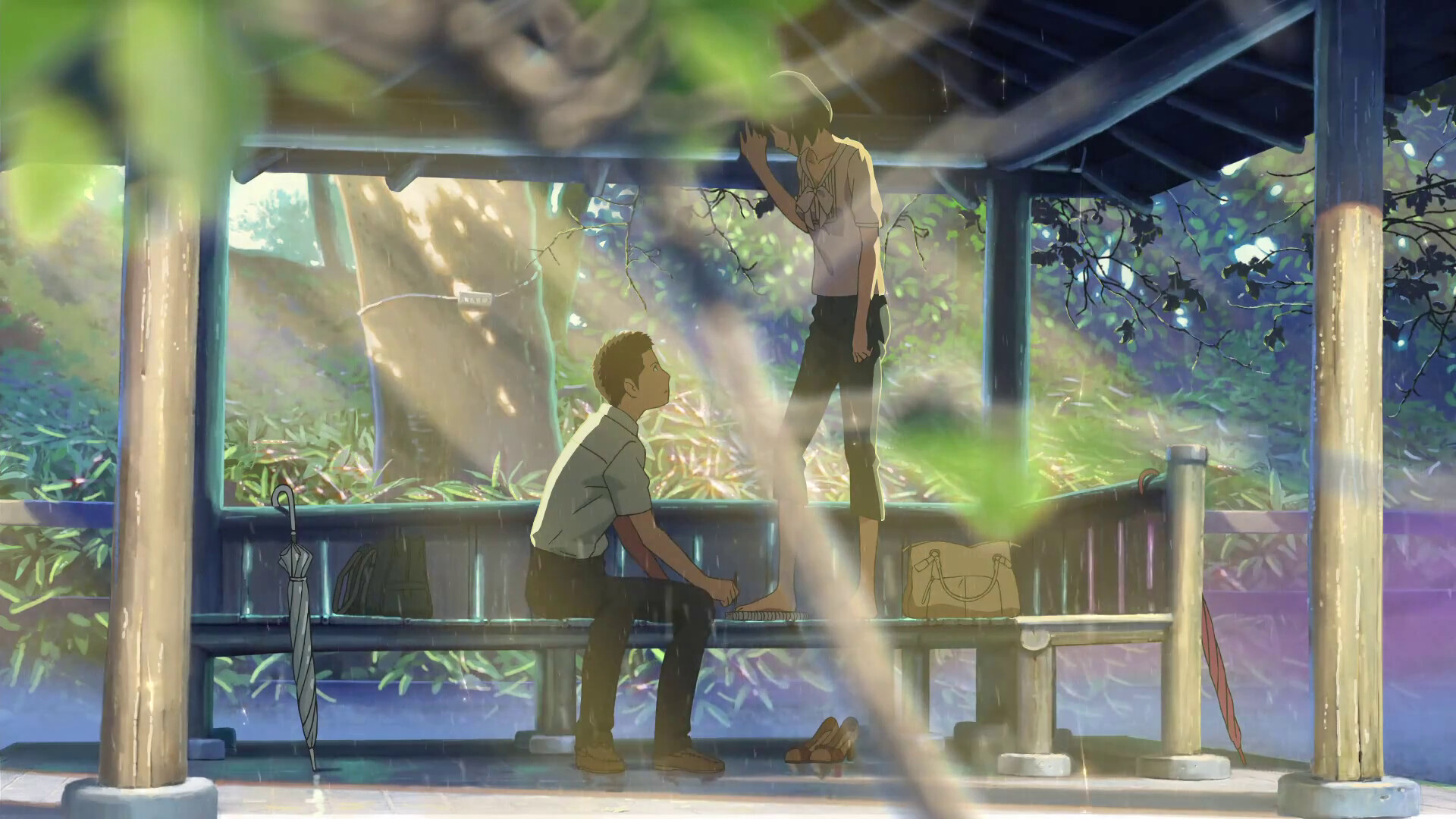 Takao Akizuki and Yukari Yukino, The Garden of Words Wallpaper, 1920x1080 Full HD Desktop