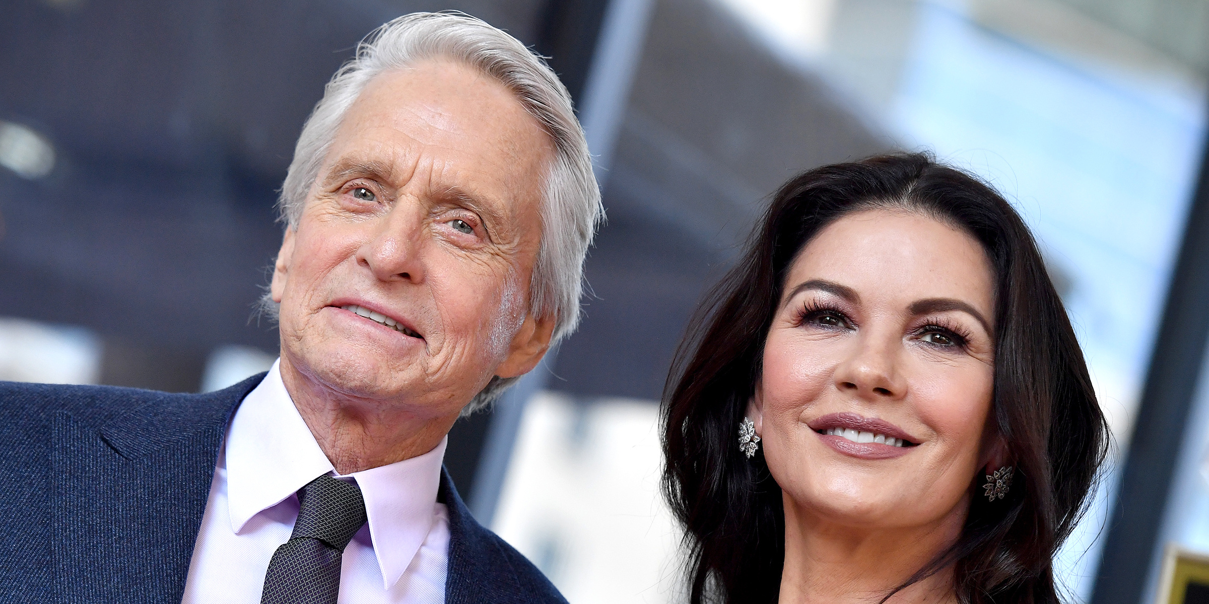 Catherine Zeta-Jones, Michael Douglas, Anniversary celebration, Throwback pictures, 2400x1200 Dual Screen Desktop