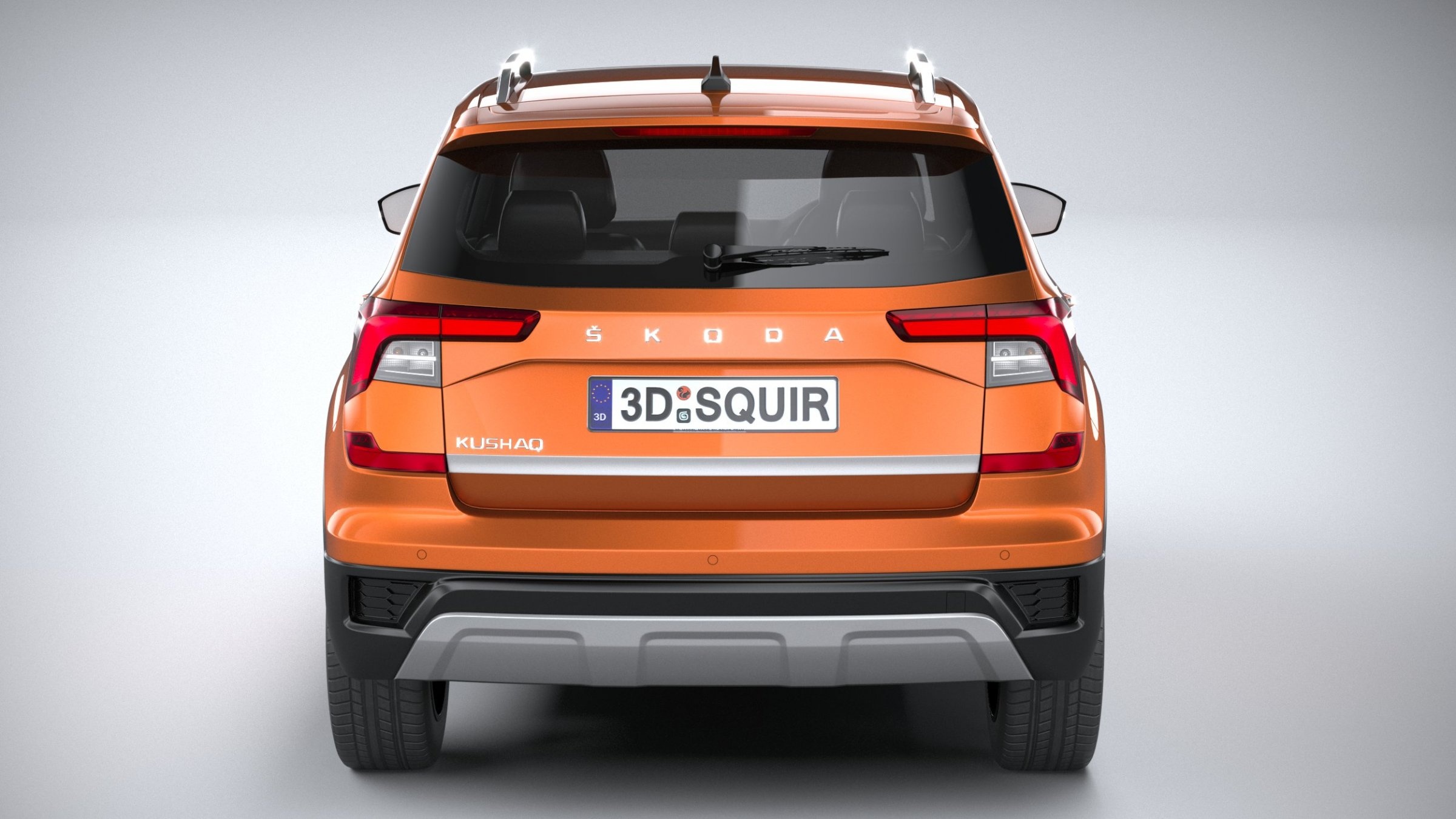 Skoda Kushaq, Stunning 3D model, Compact SUV, Skoda innovation, 2400x1350 HD Desktop