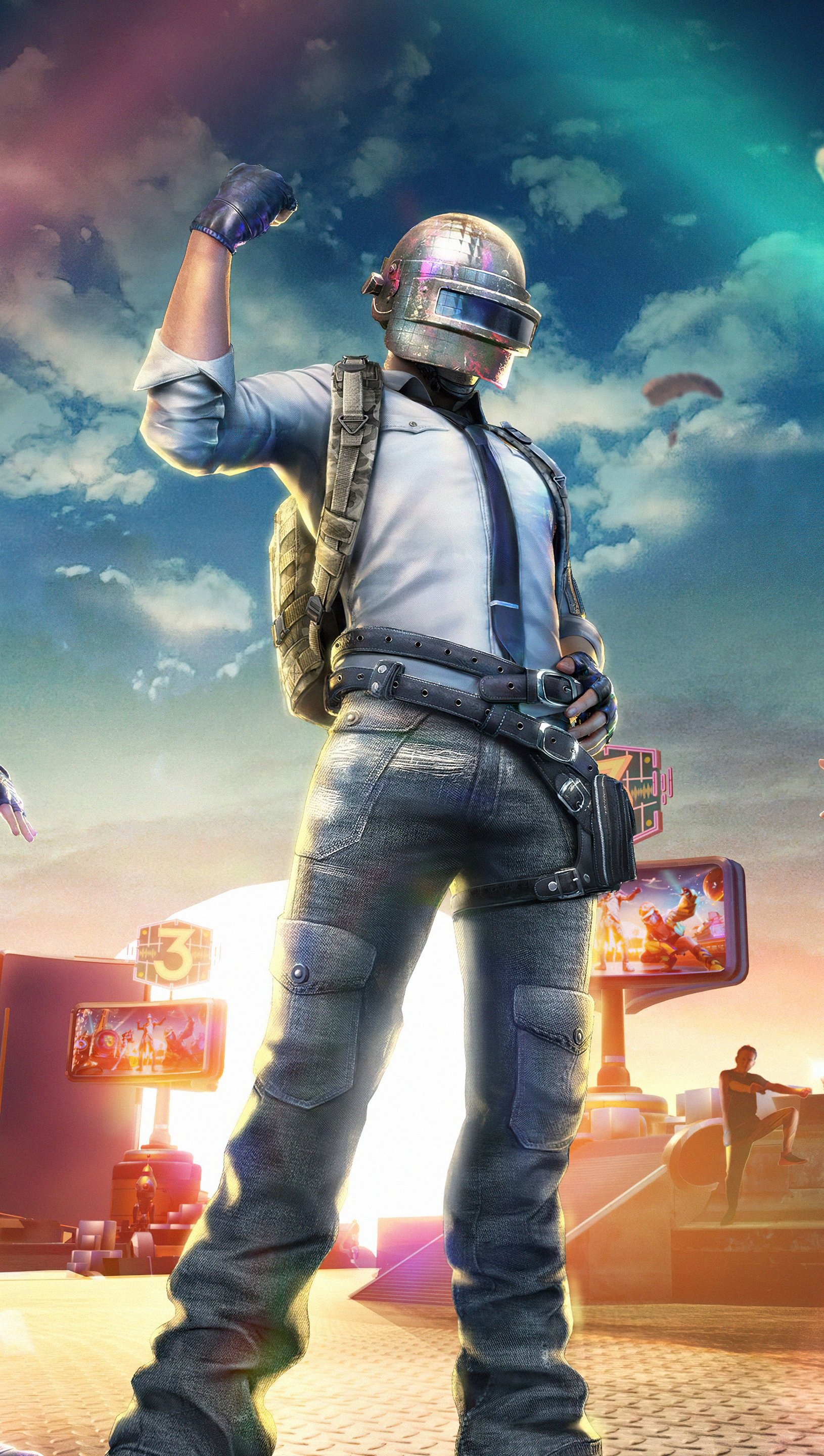 PUBG Lone Survivor, Level 3 Spetsnaz helmet, PUBG Mobile 3rd anniversary, HD Phone wallpaper