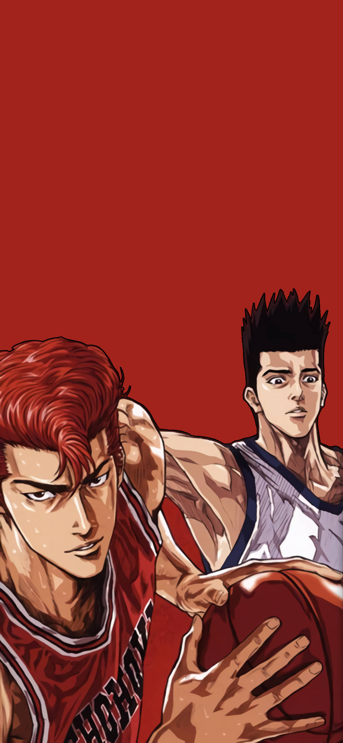 Hanamichi Sakuragi, Akira Sendoh, Shohoku basketball jersey, HD Phone wallpaper