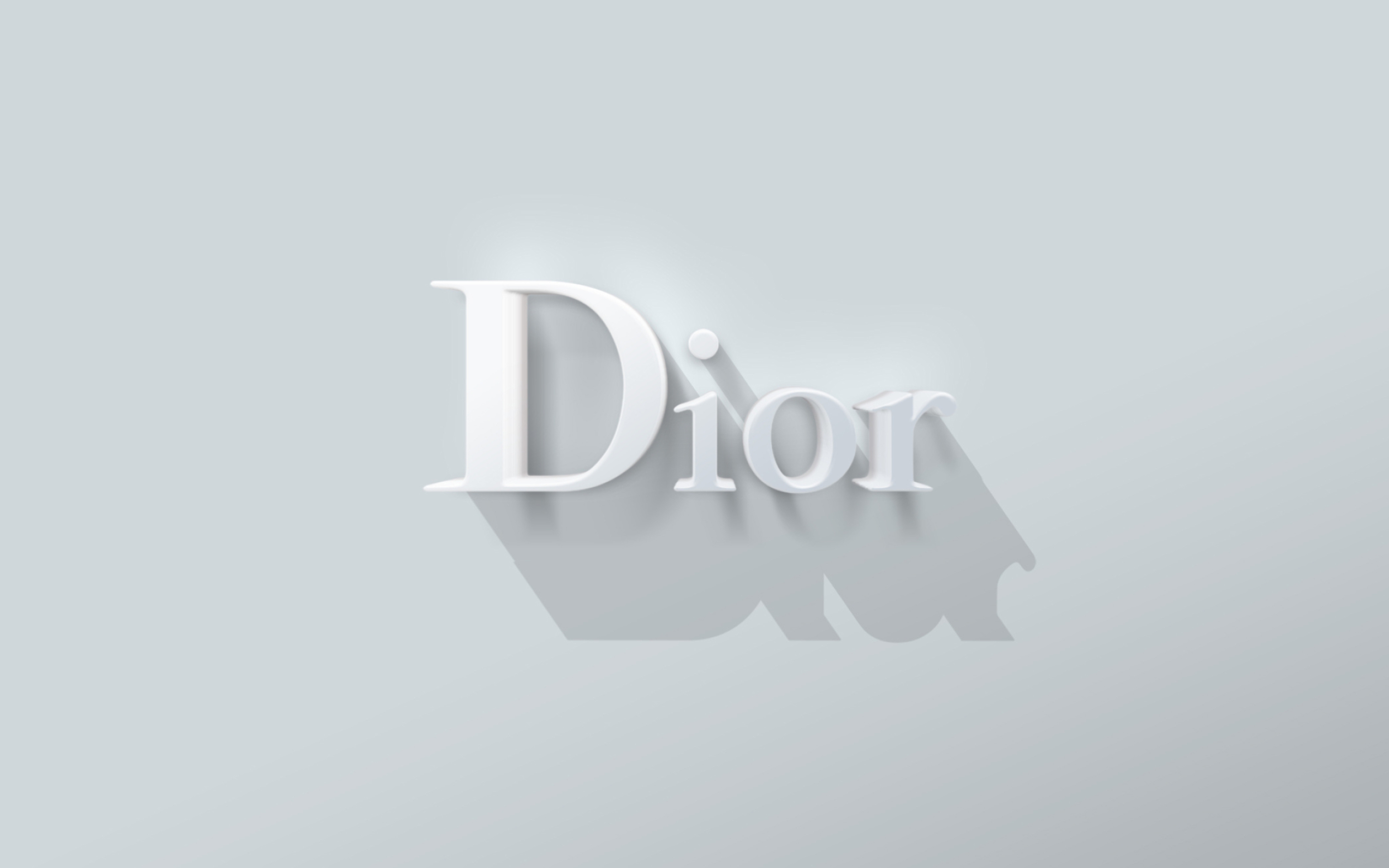 Dior logo, White background, Graphic design, Minimalist aesthetic, 2880x1800 HD Desktop