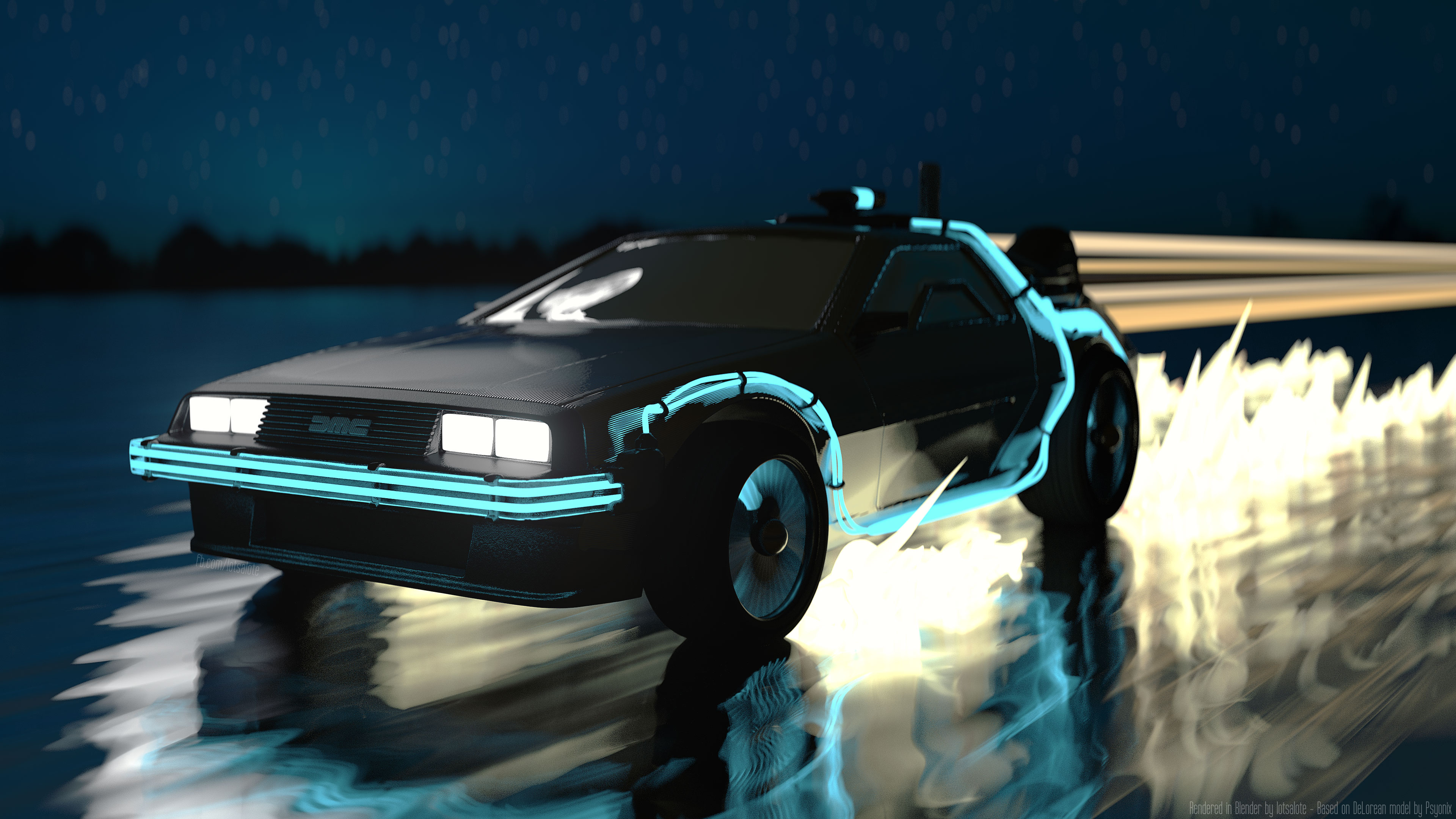 Delorean background, Delorean wallpaper, Delorean time machine, Wall, 3840x2160 4K Desktop