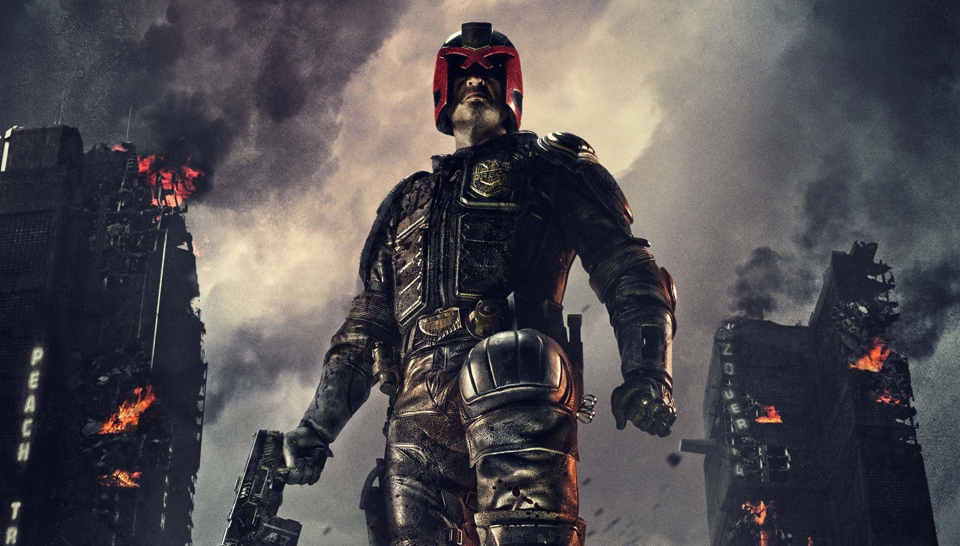 Dredd 2012 movie, Futuristic dystopia, Action-packed thrill ride, Karl Urban, 1920x1100 HD Desktop