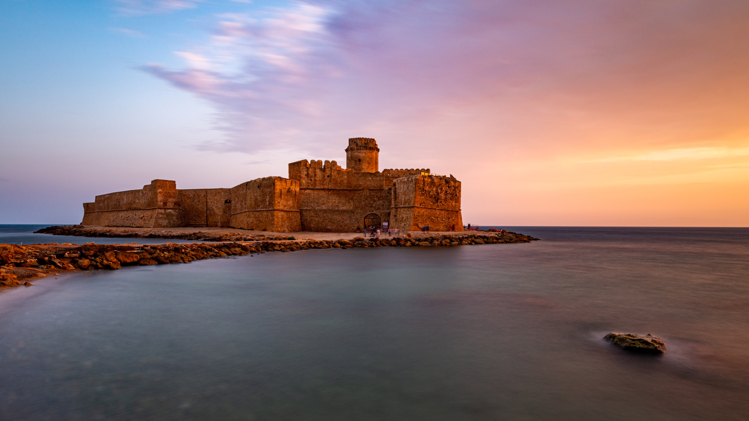 Calabria, Le Castella, Travels, Italy, 2400x1350 HD Desktop