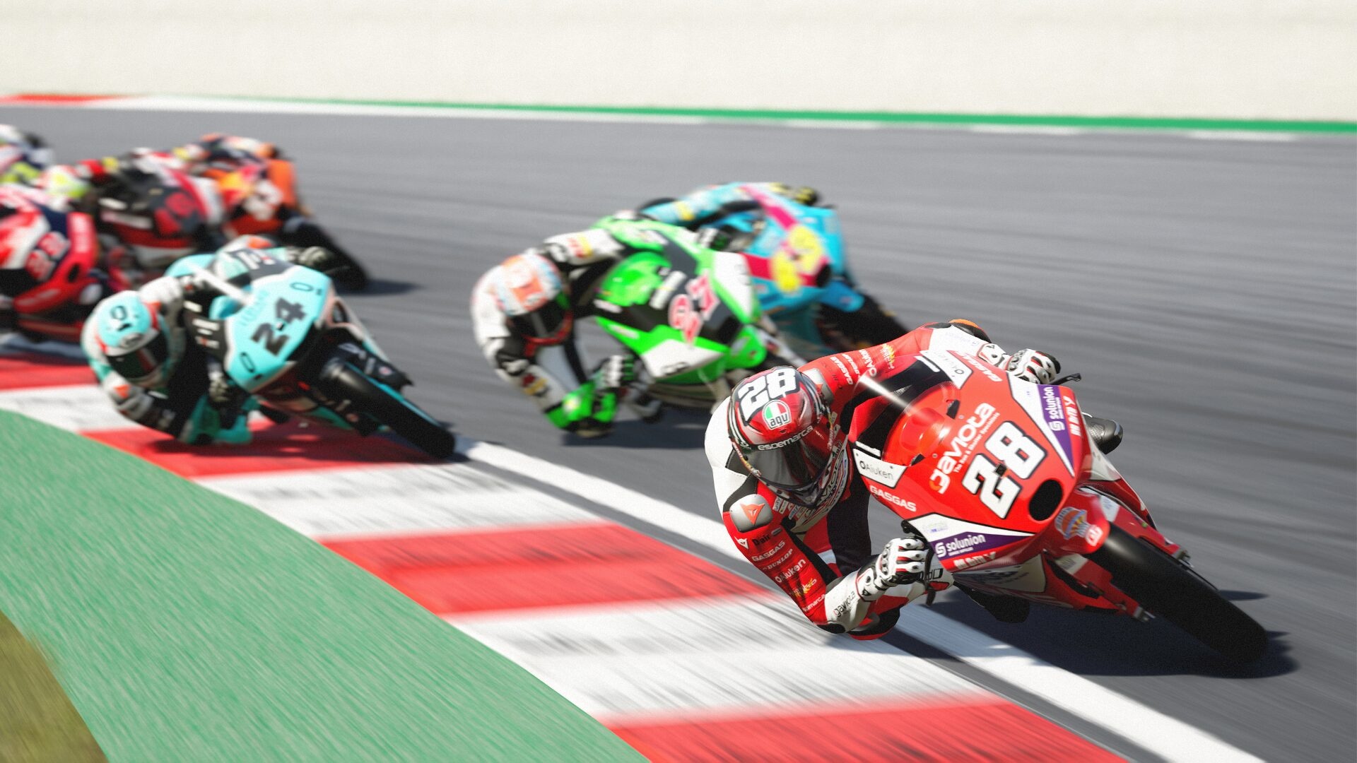 MotoGP 22 video game, Izan Guevara GasGas motorcycle, Moto3 championship race, Full HD Desktop wallpaper