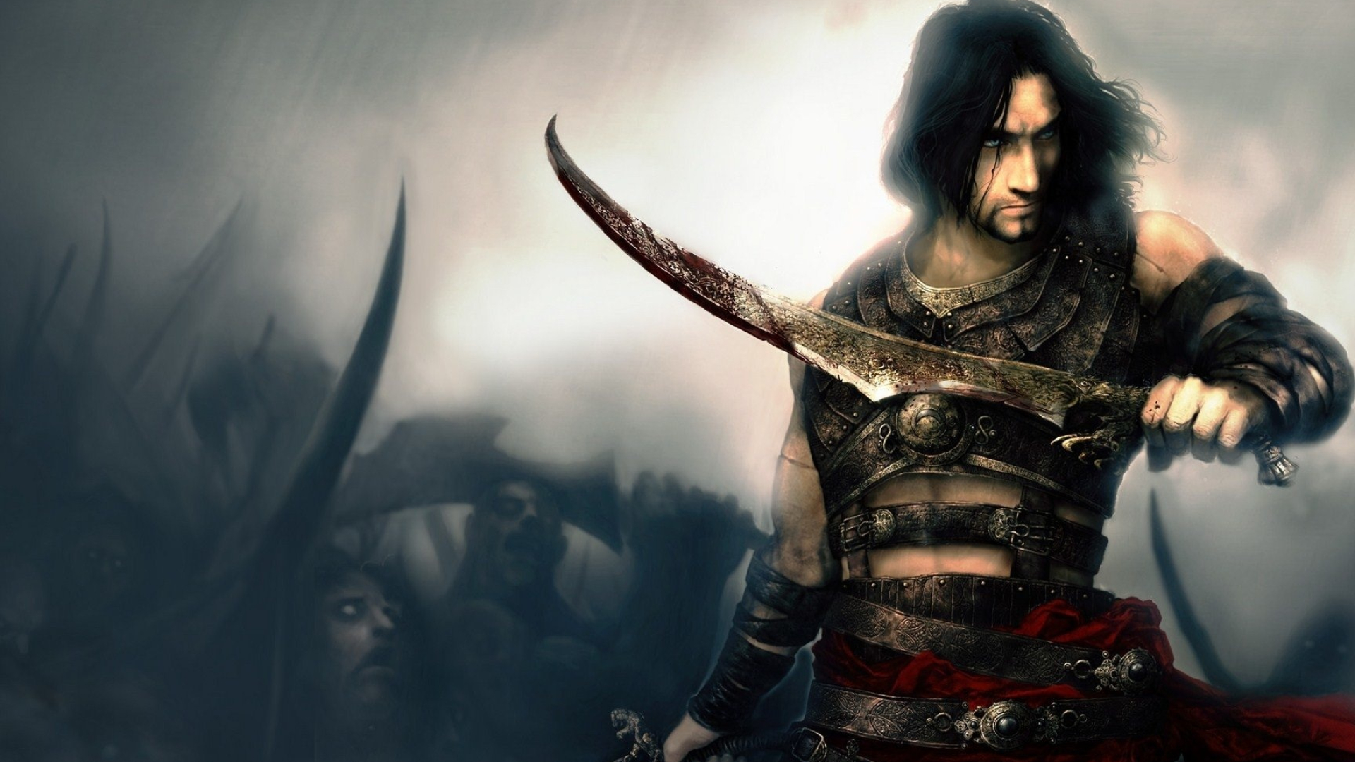 Prince of Persia Warrior Within, The Prince, Bloodstained scimitar blade, Full HD Desktop wallpaper