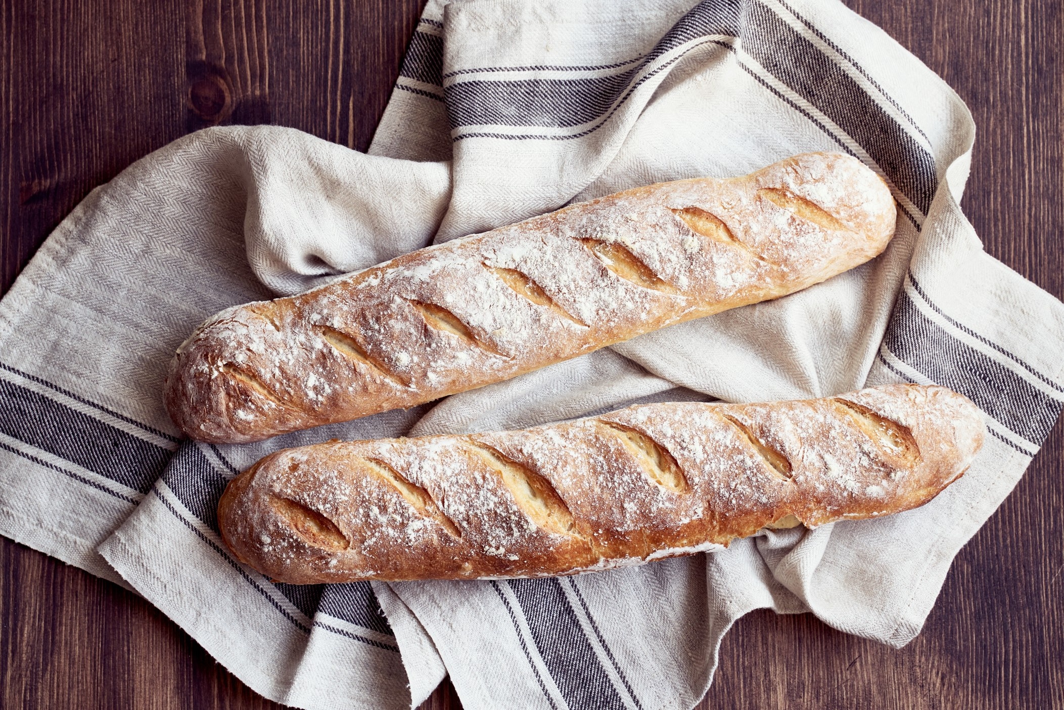 French baguette, Homemade baking, Artisanal bread, Mouthwatering crust, 2110x1410 HD Desktop