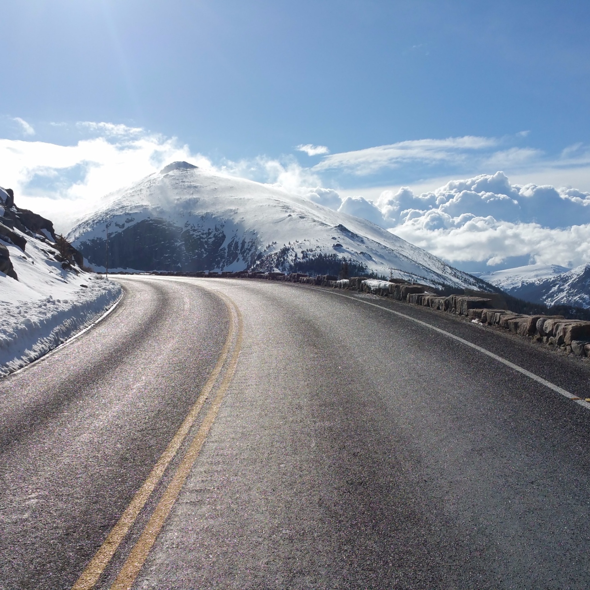 Rocky Mountain road, iPad Air wallpapers, 2050x2050 HD Phone