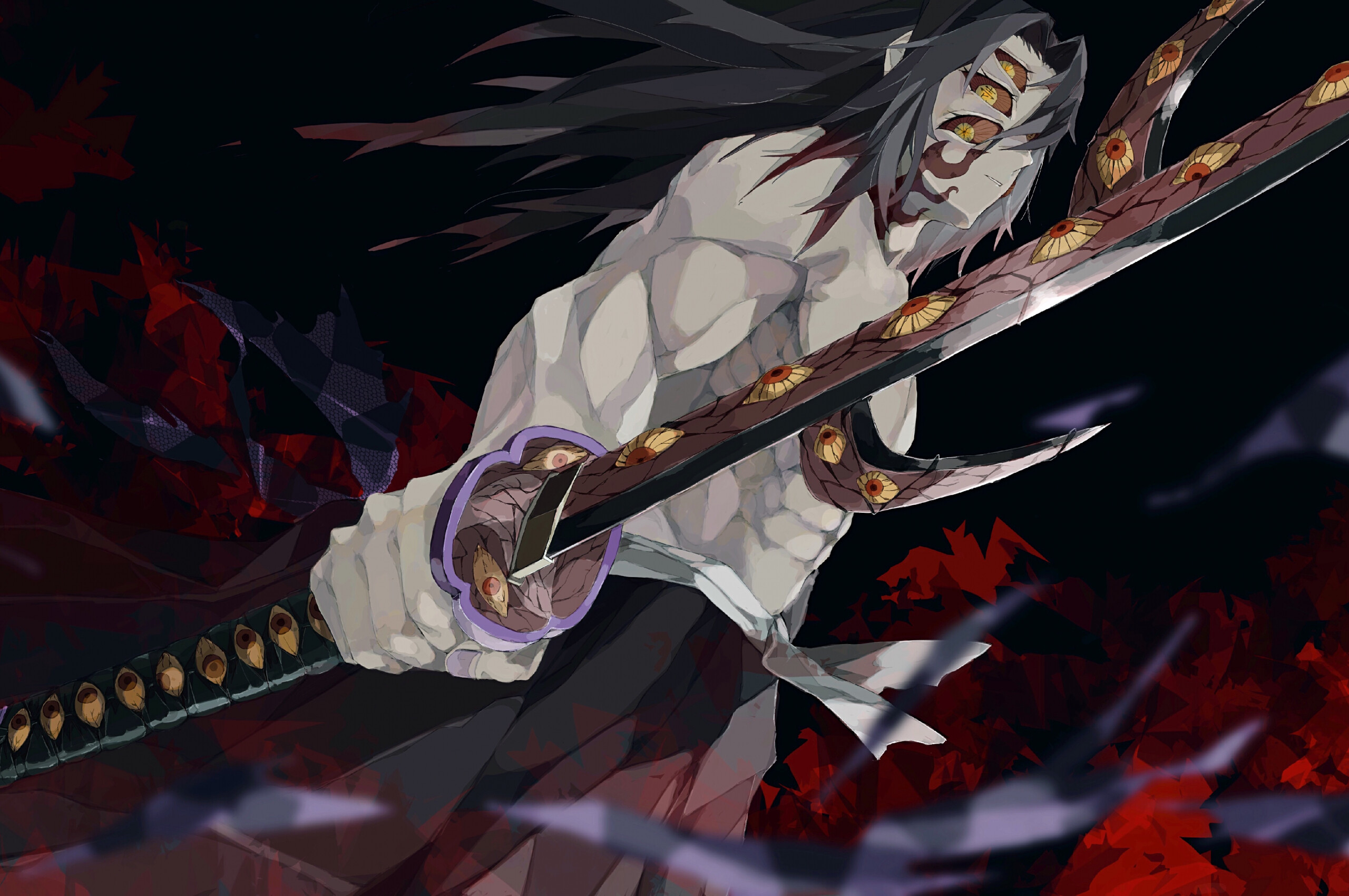 Kokushibo, Demon Slayer: Kimetsu no Yaiba Wallpaper, 2560x1700 HD Desktop