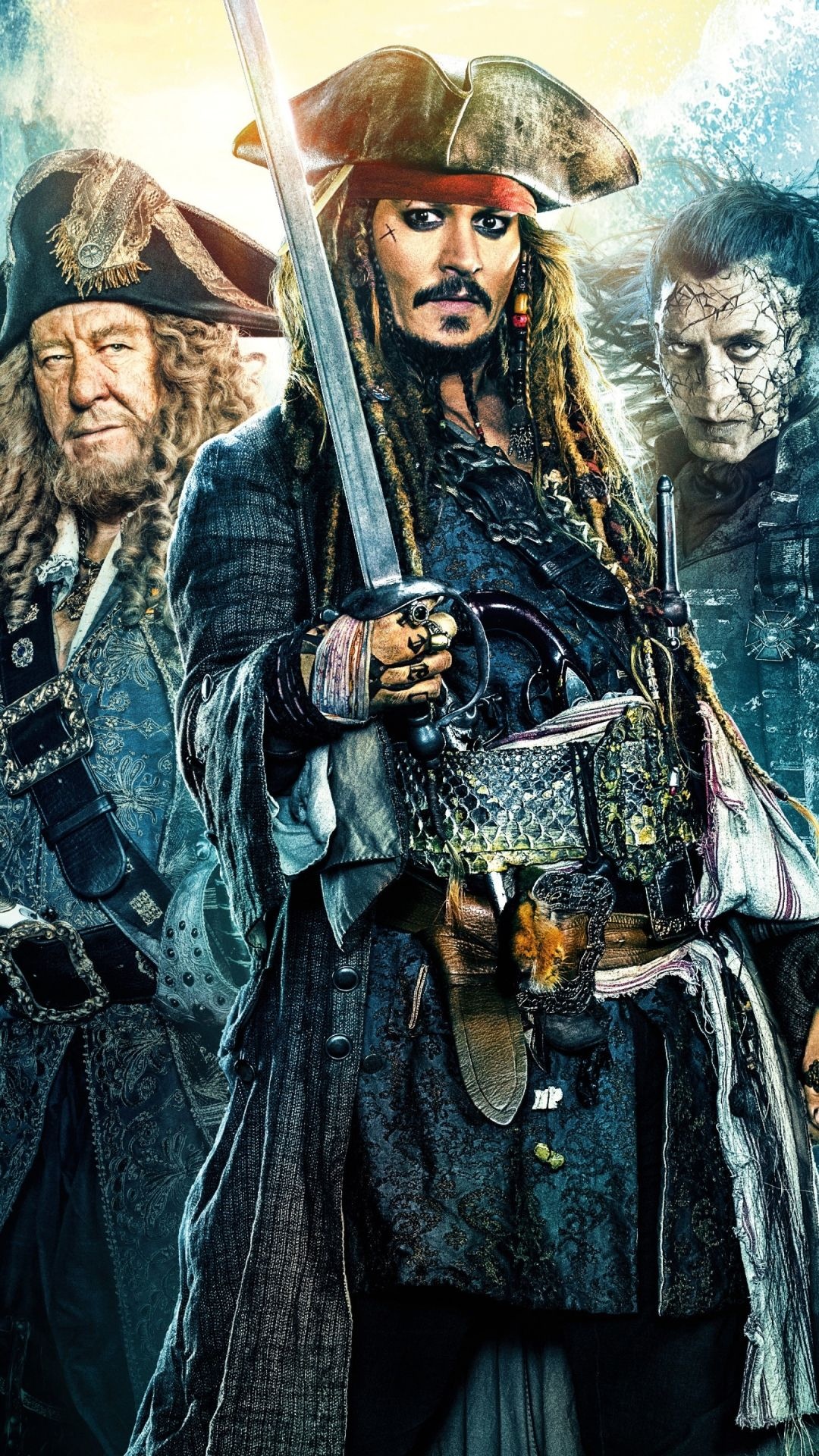 Hector Barbossa, Pirates of the Caribbean, Images, Pirate movies, 1080x1920 Full HD Phone