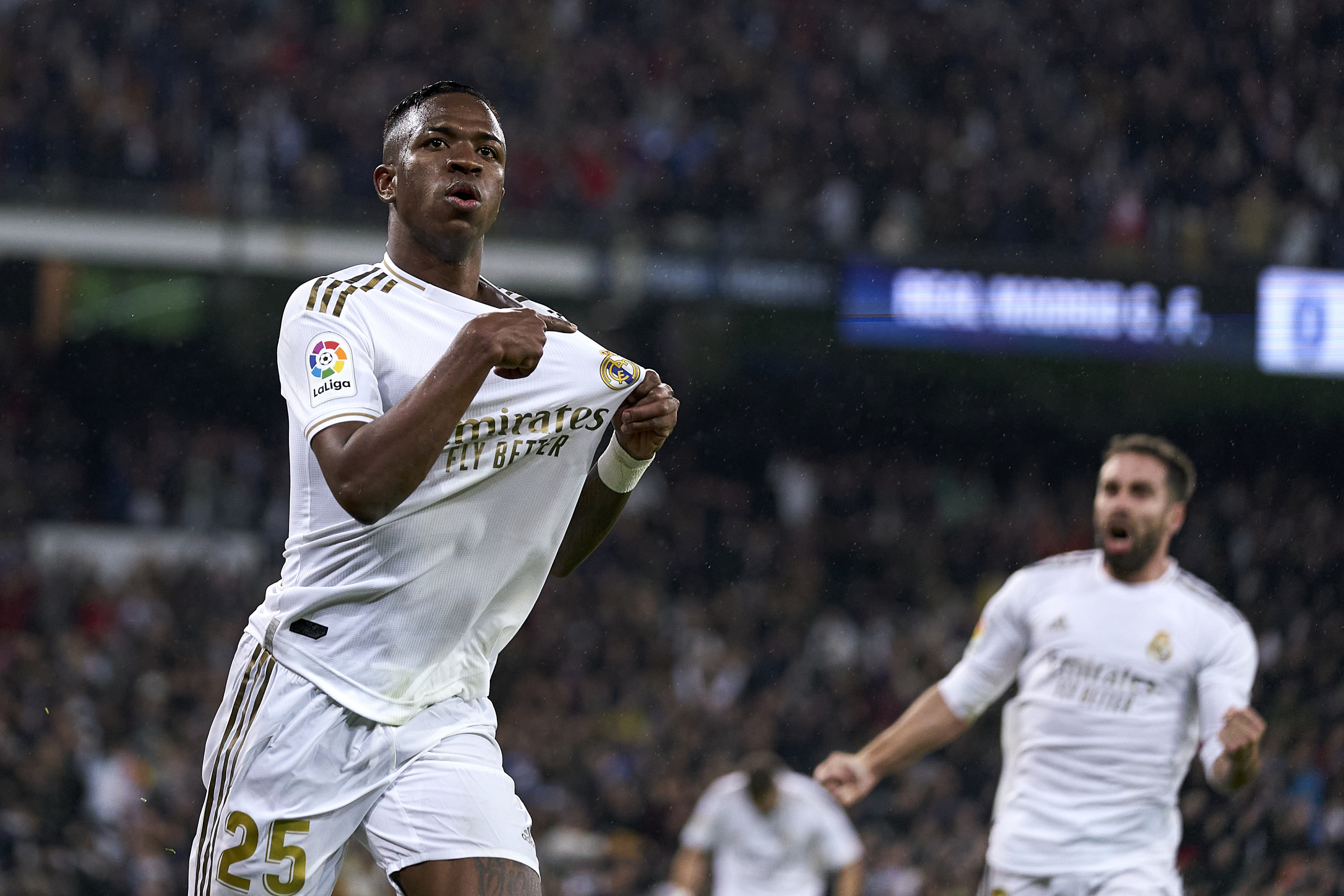 Vinícius Júnior, Real Madrid CF kit, Dani Carvajal, HD Desktop wallpaper