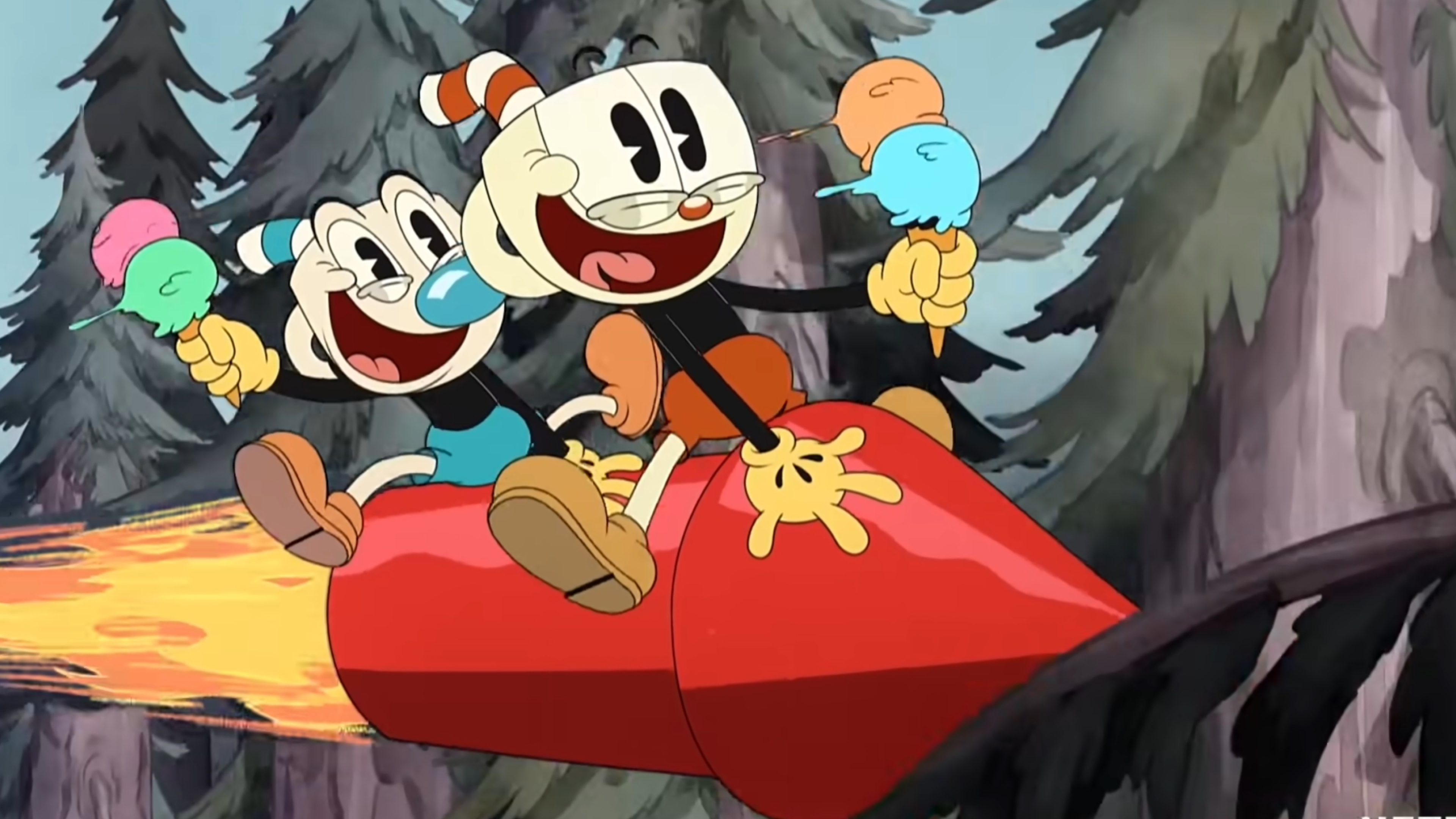 Cuphead and Mugman, The Cuphead Show! Wallpaper, 3840x2160 4K Desktop