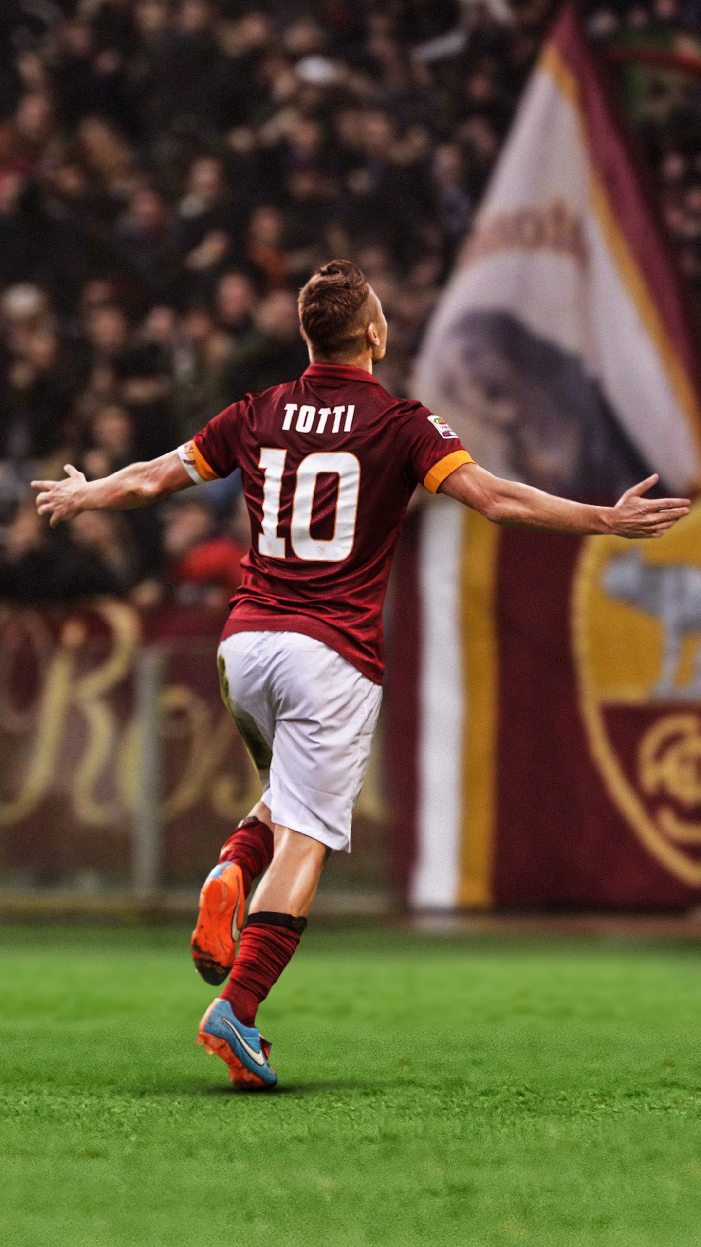 Francesco Totti, Soccer superstar, Italian legend, Football greatness, 1440x2560 HD Phone