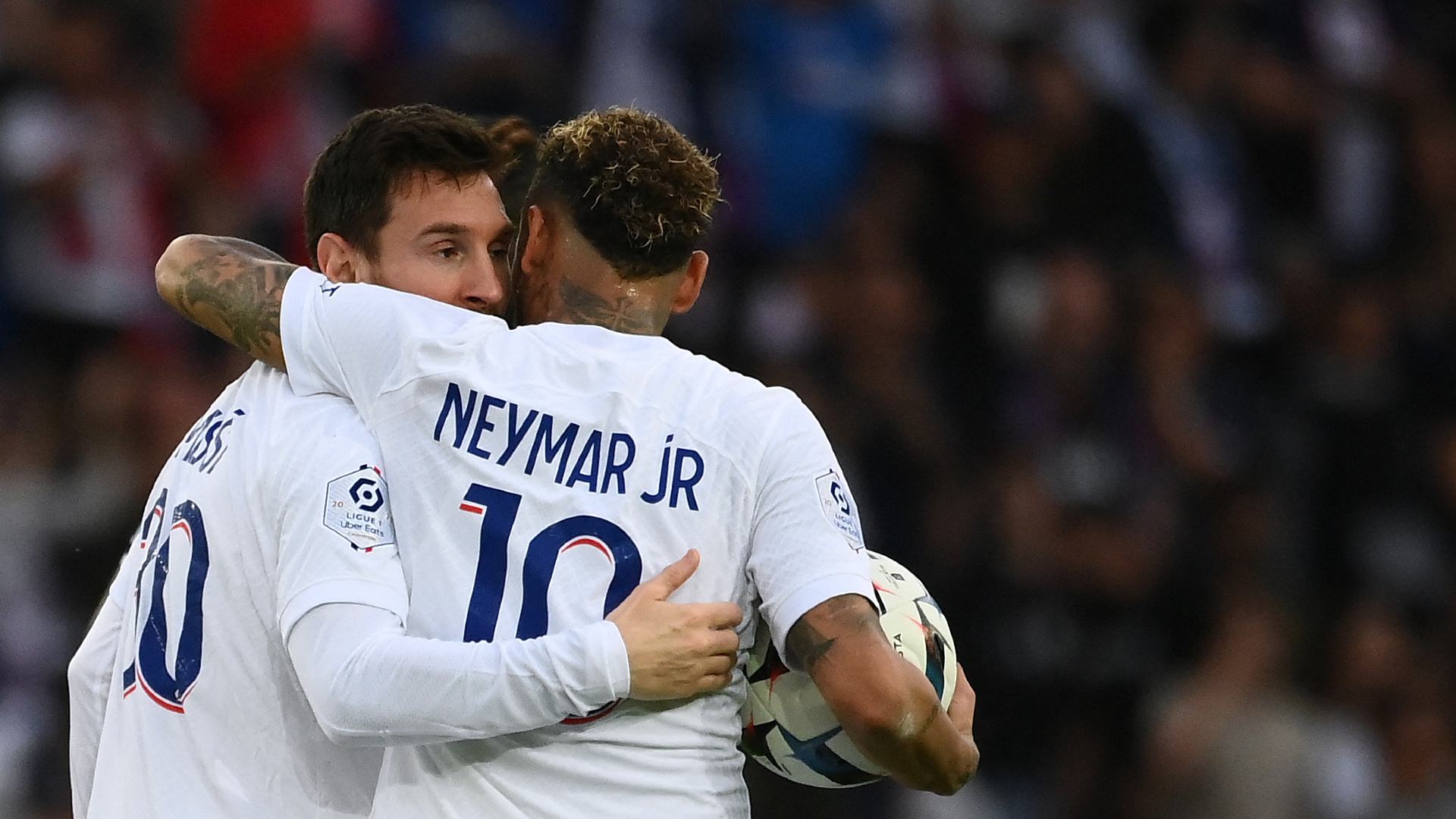 Lionel Messi, Neymar Jr, Paris Saint-Germain jersey, Full HD Desktop wallpaper
