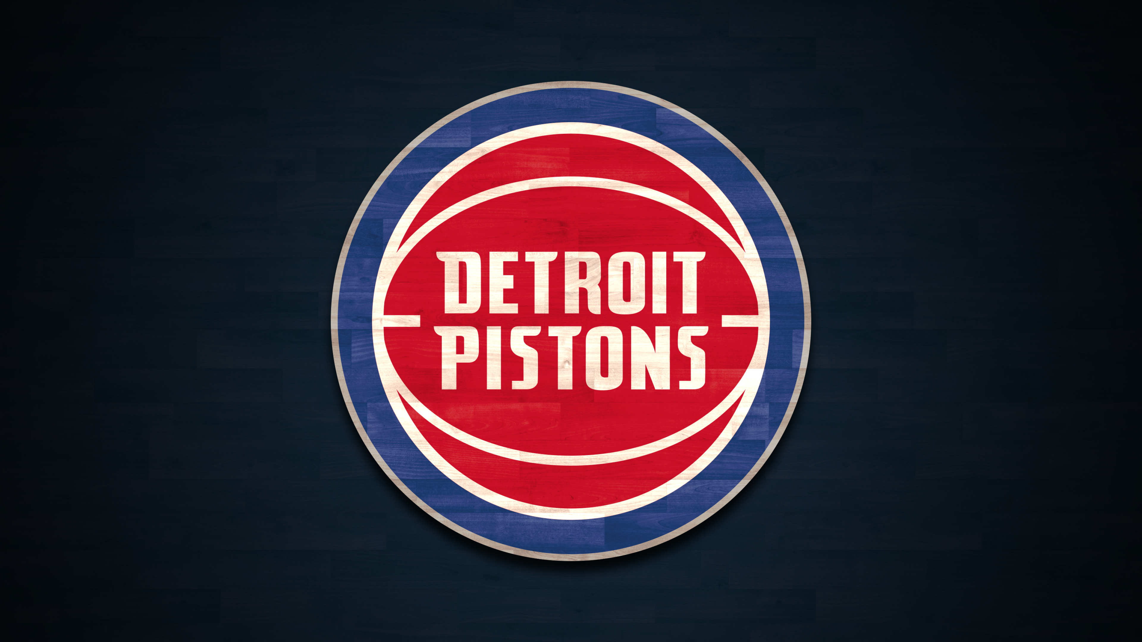 Logo, Detroit Pistons Wallpaper, 3840x2160 4K Desktop