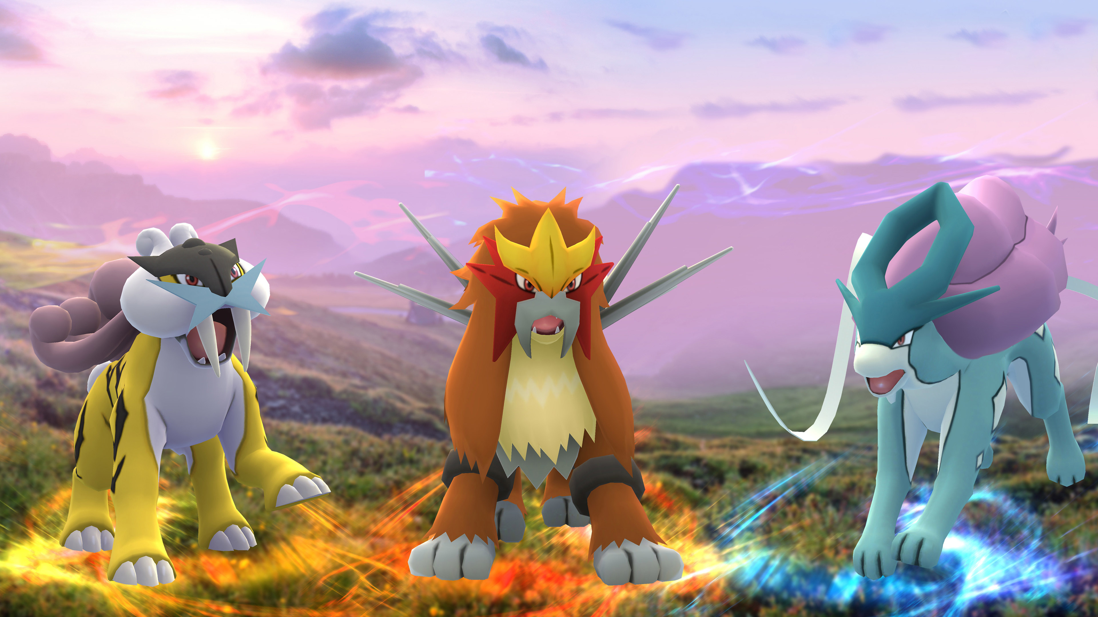 Pokmon GO, Raikou, Entei, Suicune, Legendary beasts, Spieletrend, 3840x2160 4K Desktop