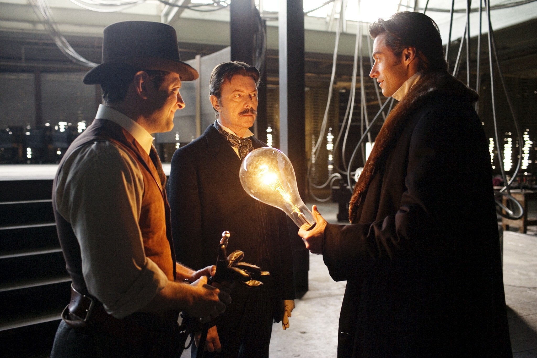 Movies magic, Nikola Tesla, Hugh Jackman, Andy Serkis, 2050x1370 HD Desktop