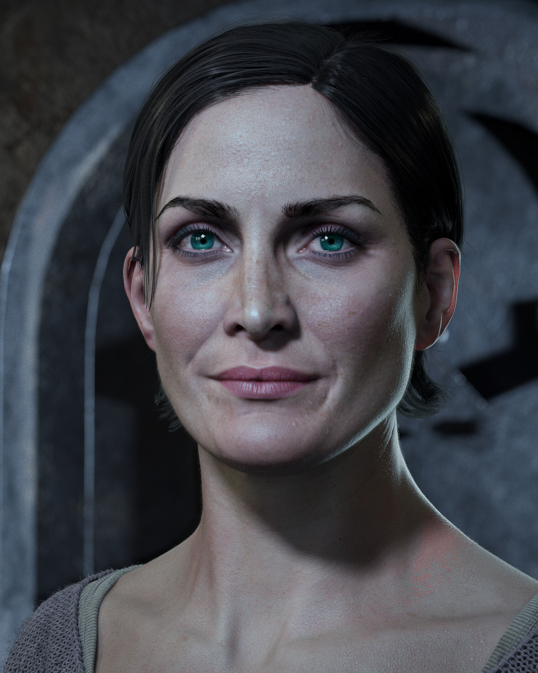 Carrie-Anne Moss, Trinity, The Matrix, Artstation, 1720x2150 HD Phone