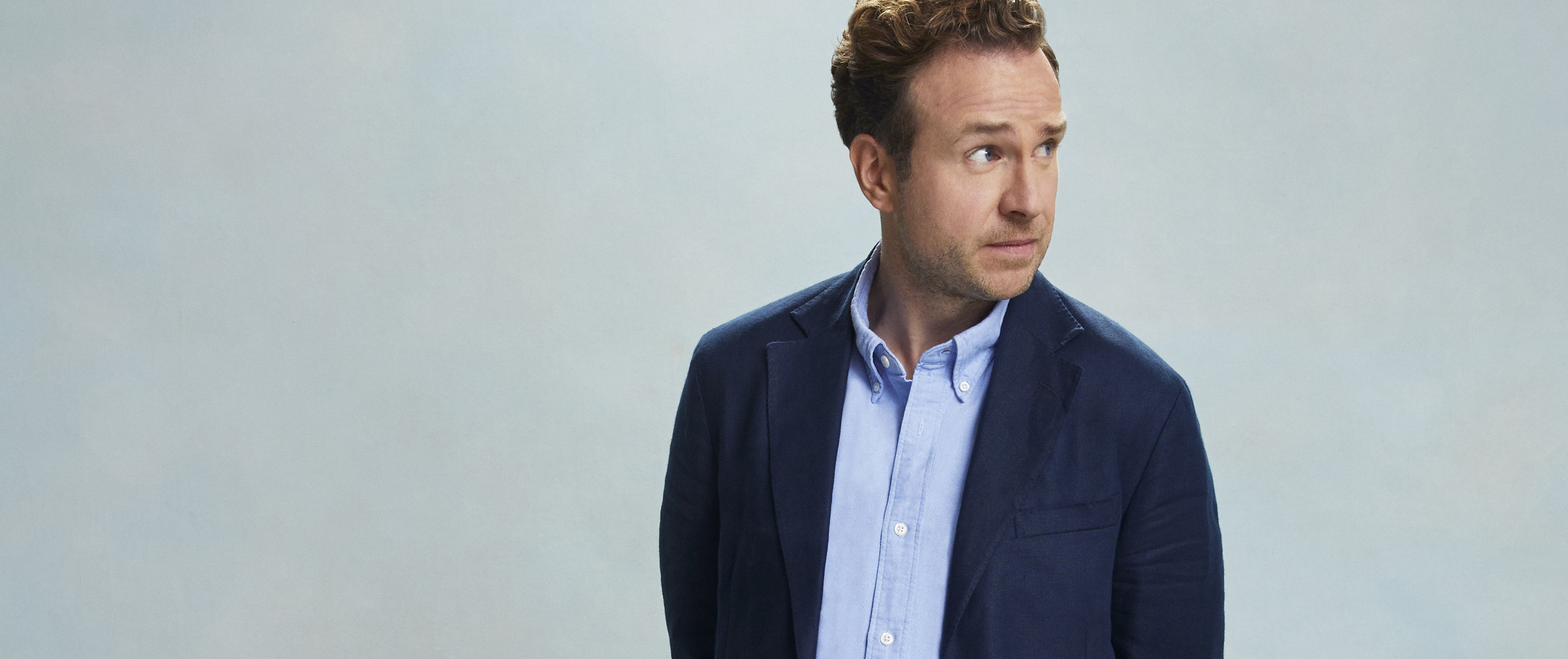 Rafe Spall, Life meaning, Cracked, 3430x1440 Dual Screen Desktop