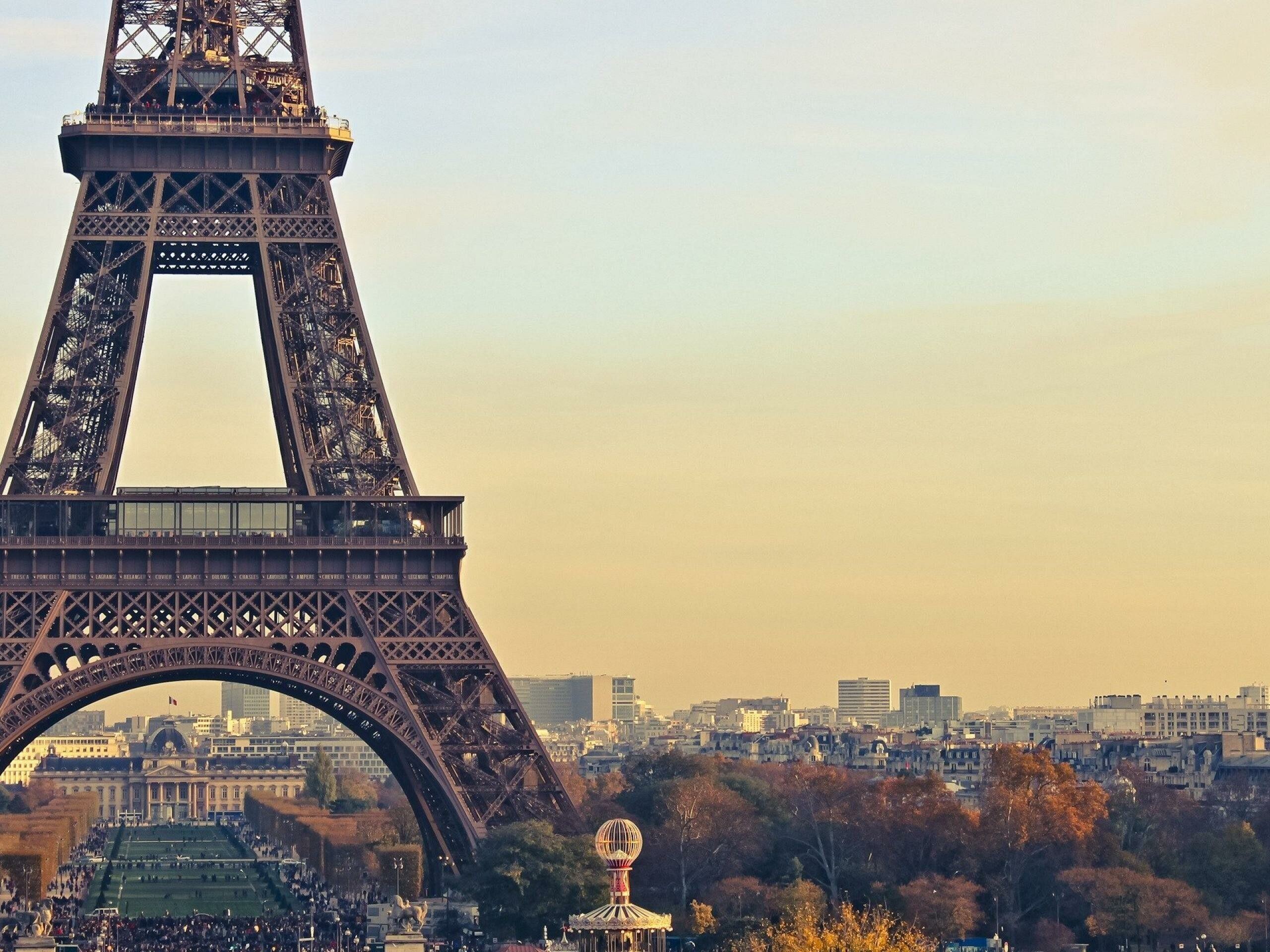 Eiffel Tower, Paris city, Skyline view, Romantic destination, 2560x1920 HD Desktop