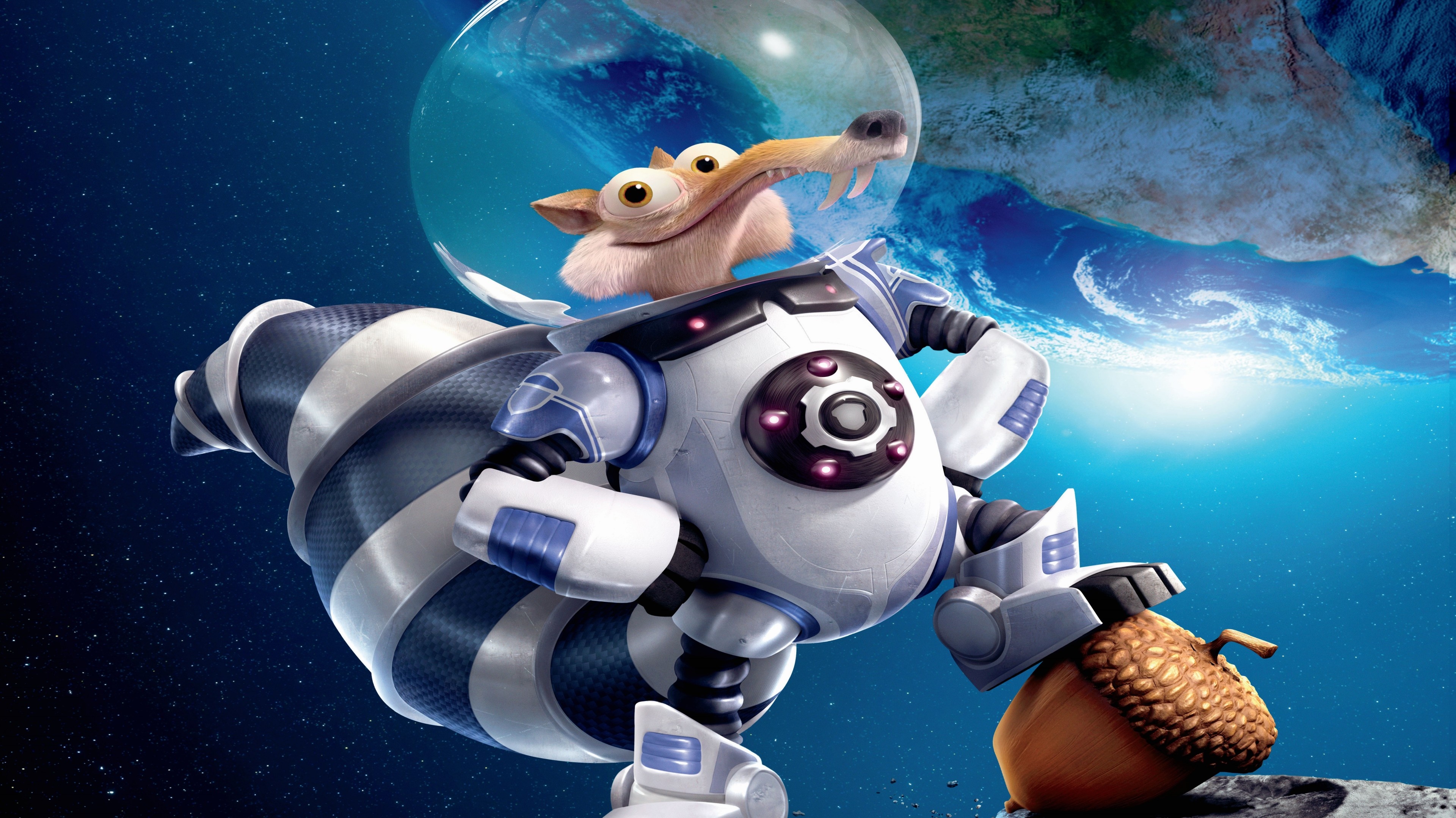 Astronaut Scrat, Ice Age Wallpaper, 3840x2160 4K Desktop