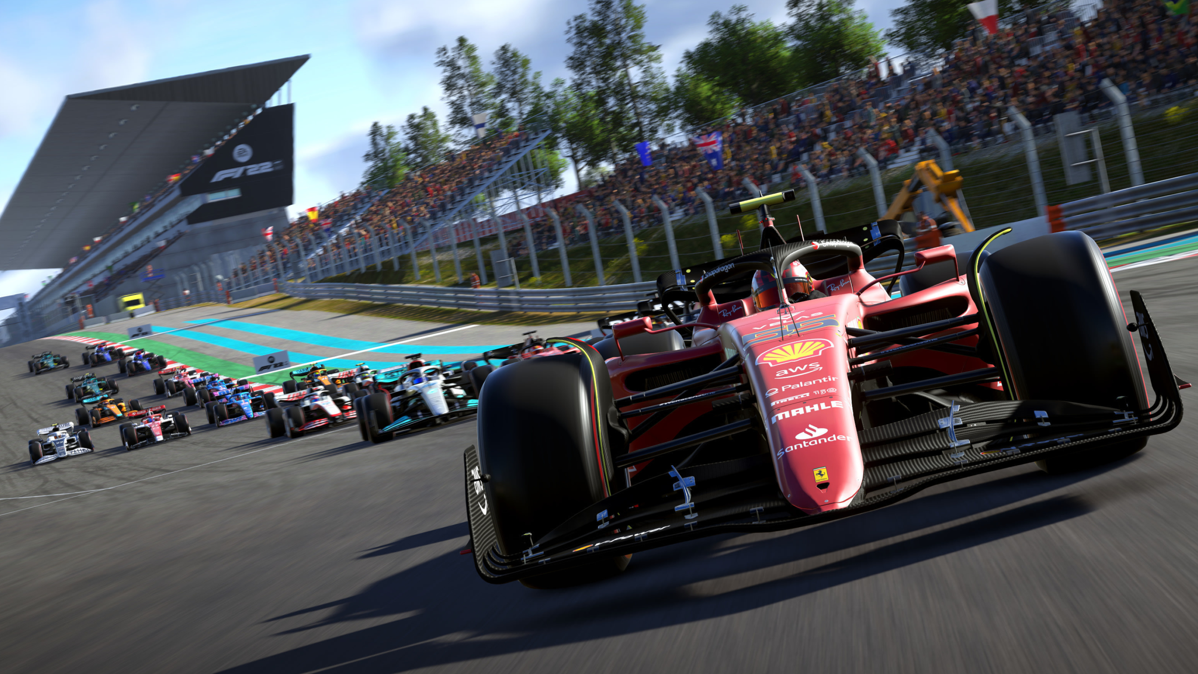 Ferrari F1-75, F1 22 video game, Red Bull Ring circuit, 4K Desktop wallpaper