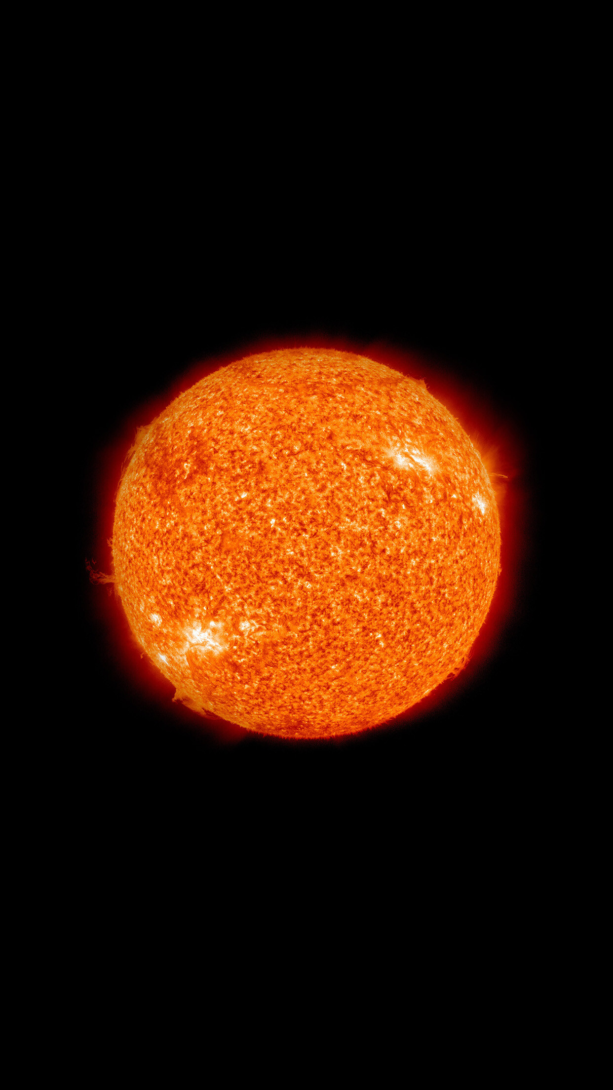 Red sun, Minimalistic art, Dark hues, Astronomical beauty, 1250x2210 HD Phone