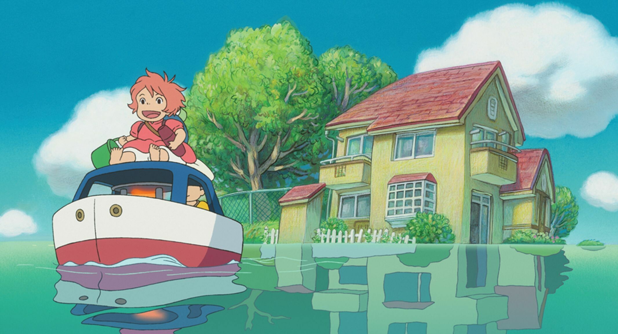 Ponyo, Studio Ghibli, Magical adventures, Underwater world, 2140x1160 HD Desktop