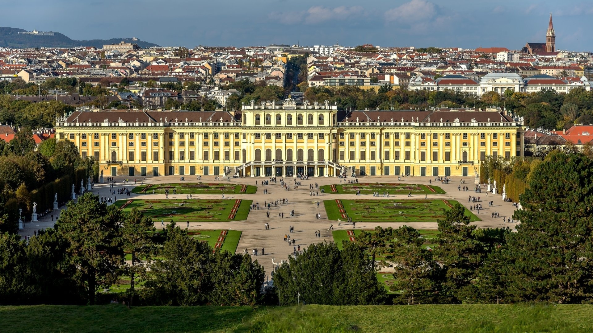 Schonbrunn Palace, Dreamliner, Galerie, Eine unter, 1920x1080 Full HD Desktop