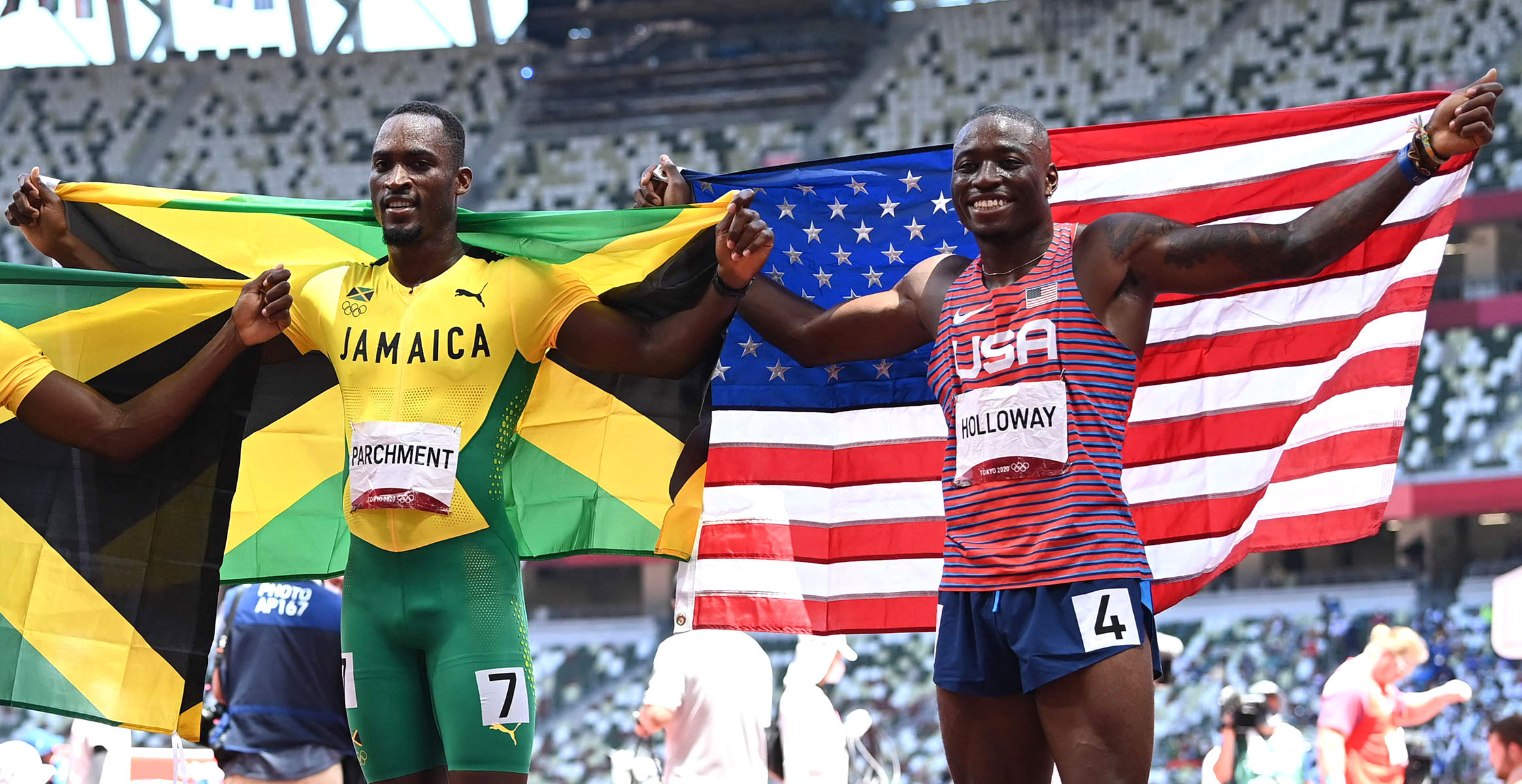 Grant Holloway, Upset in 110 meter hurdles, 2330x1200 HD Desktop