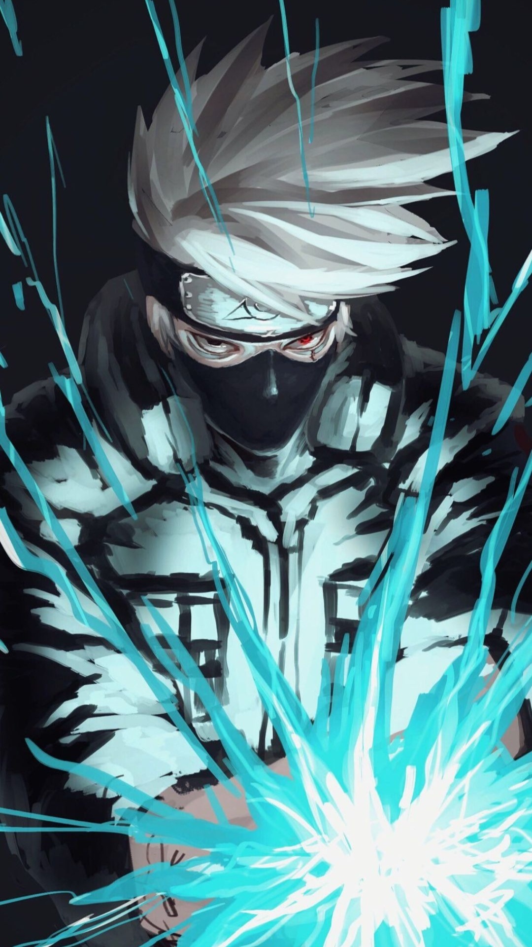 Kakashi Hatake, Chidori jutsu, Sharingan eye, Full HD Phone wallpaper
