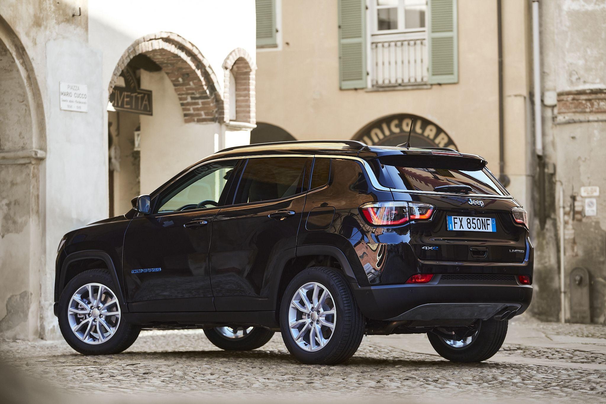 Jeep Compass, 2020 Limited 4xe model, Rear three-quarter view, Striking wallpaper, 2050x1370 HD Desktop