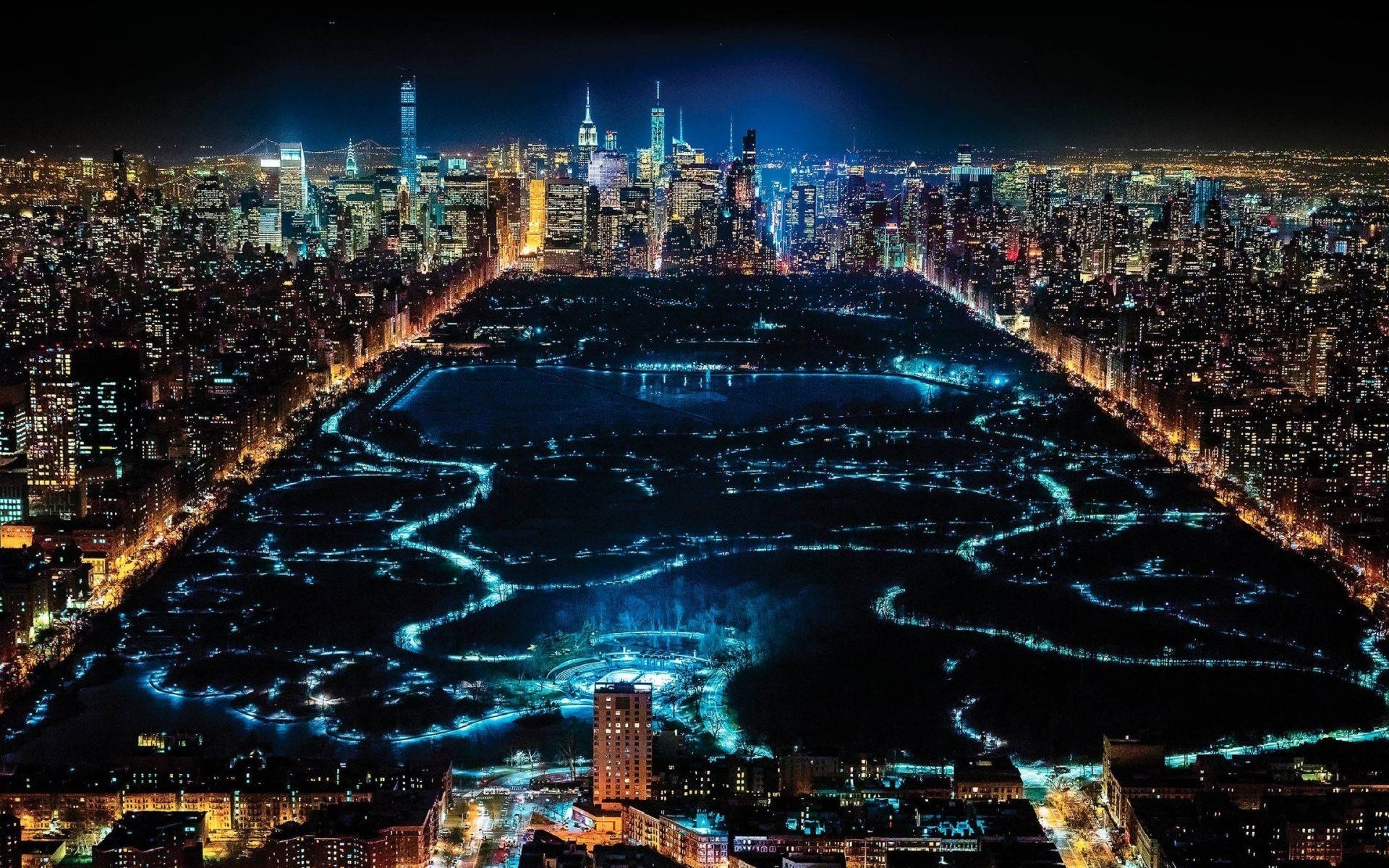 Nighttime views of Central Park, Dreamy atmosphere, Stunning nightscapes, NYC beauty, 1920x1200 HD Desktop