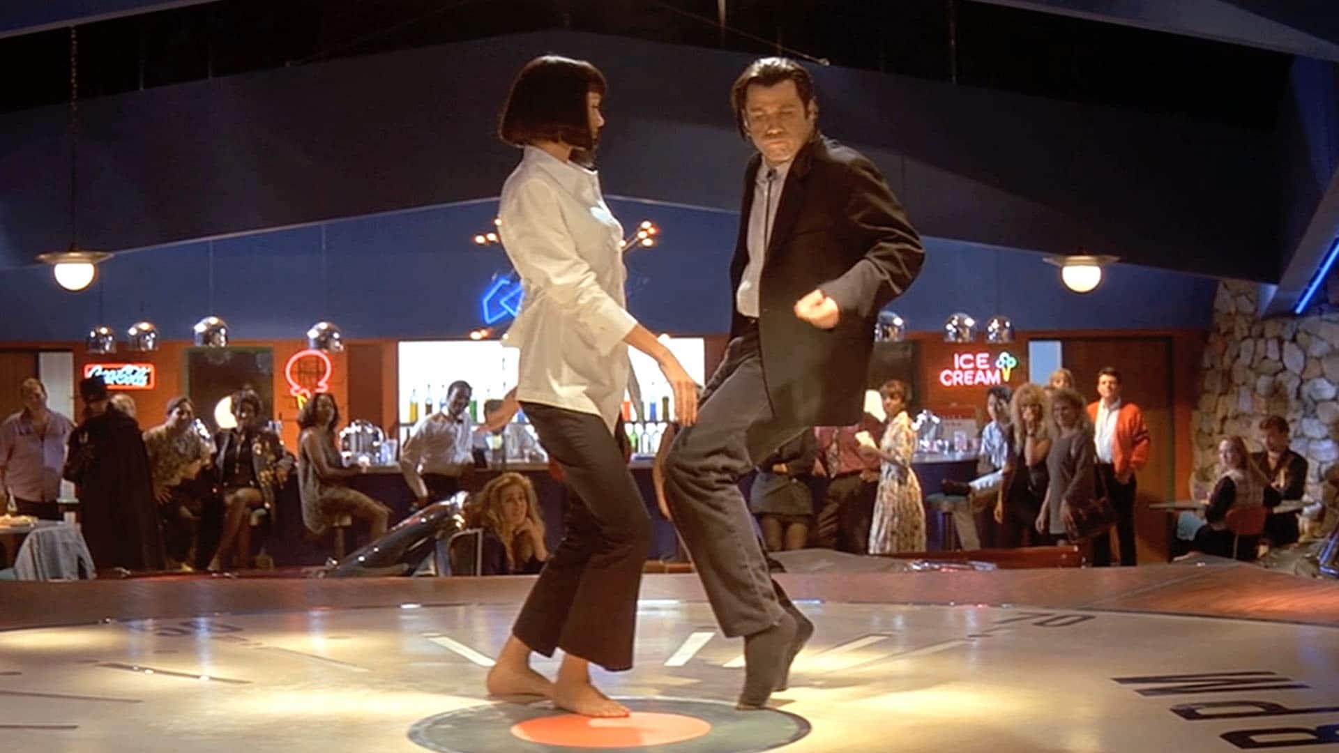 Twist Dance, Pulp fiction, Dance movement, Energetic performance, 1920x1080 Full HD Desktop