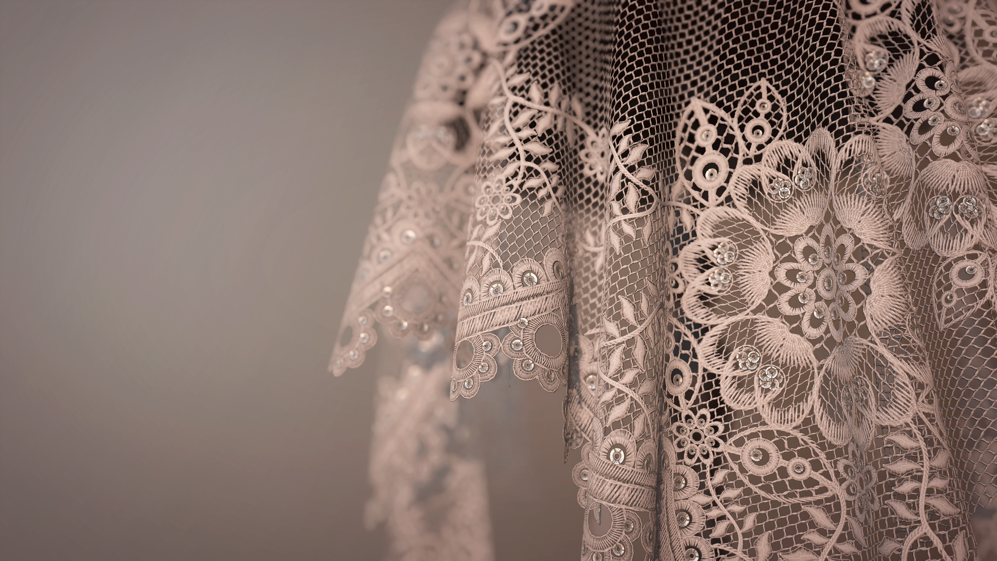 Appliqulace procedural material, Textured fabric, Intricate design, Artistic surface, 3840x2160 4K Desktop