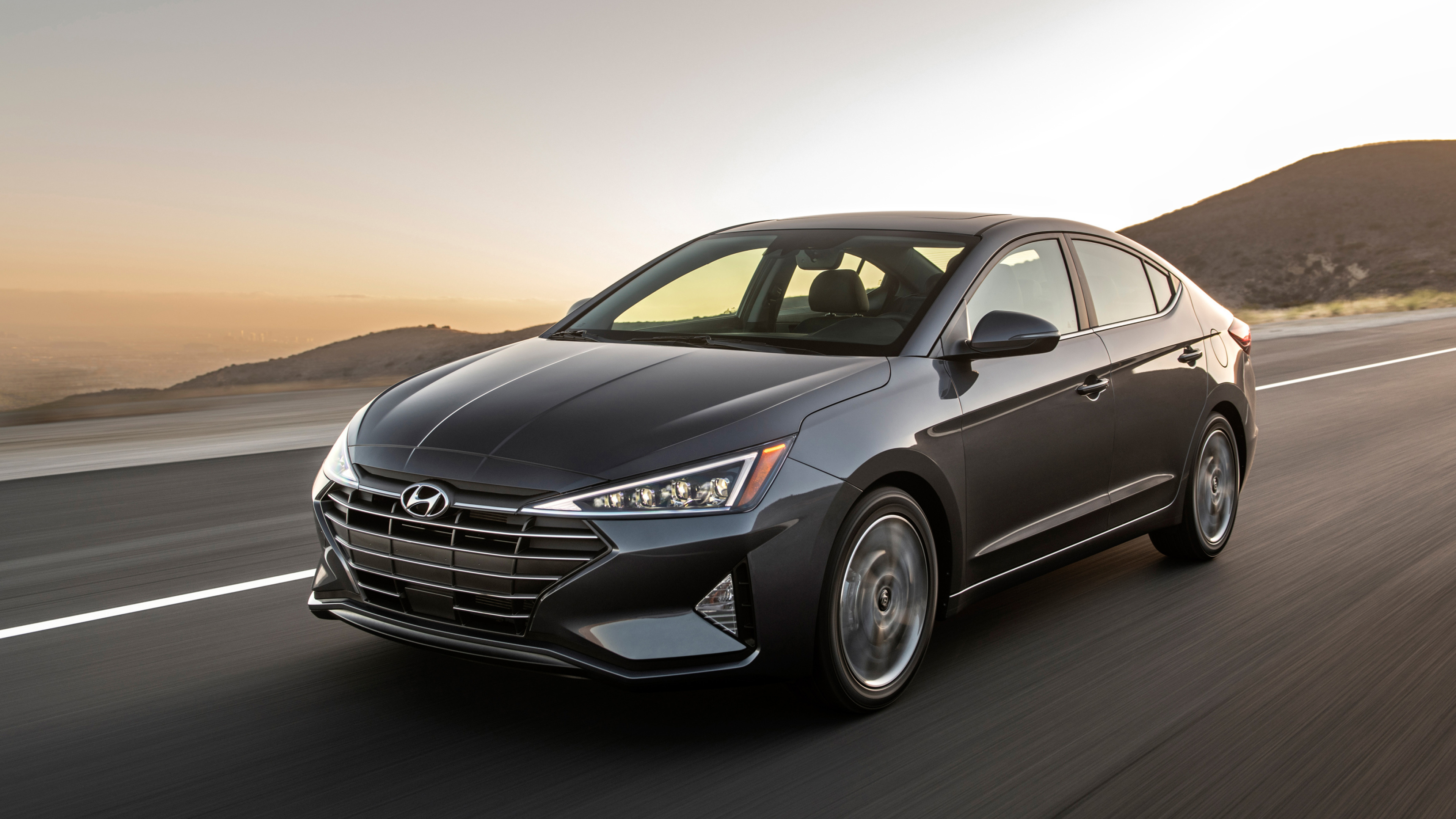 Hyundai Elantra, Sleek sedan, Cutting-edge features, US-spec limited edition, 3840x2160 4K Desktop