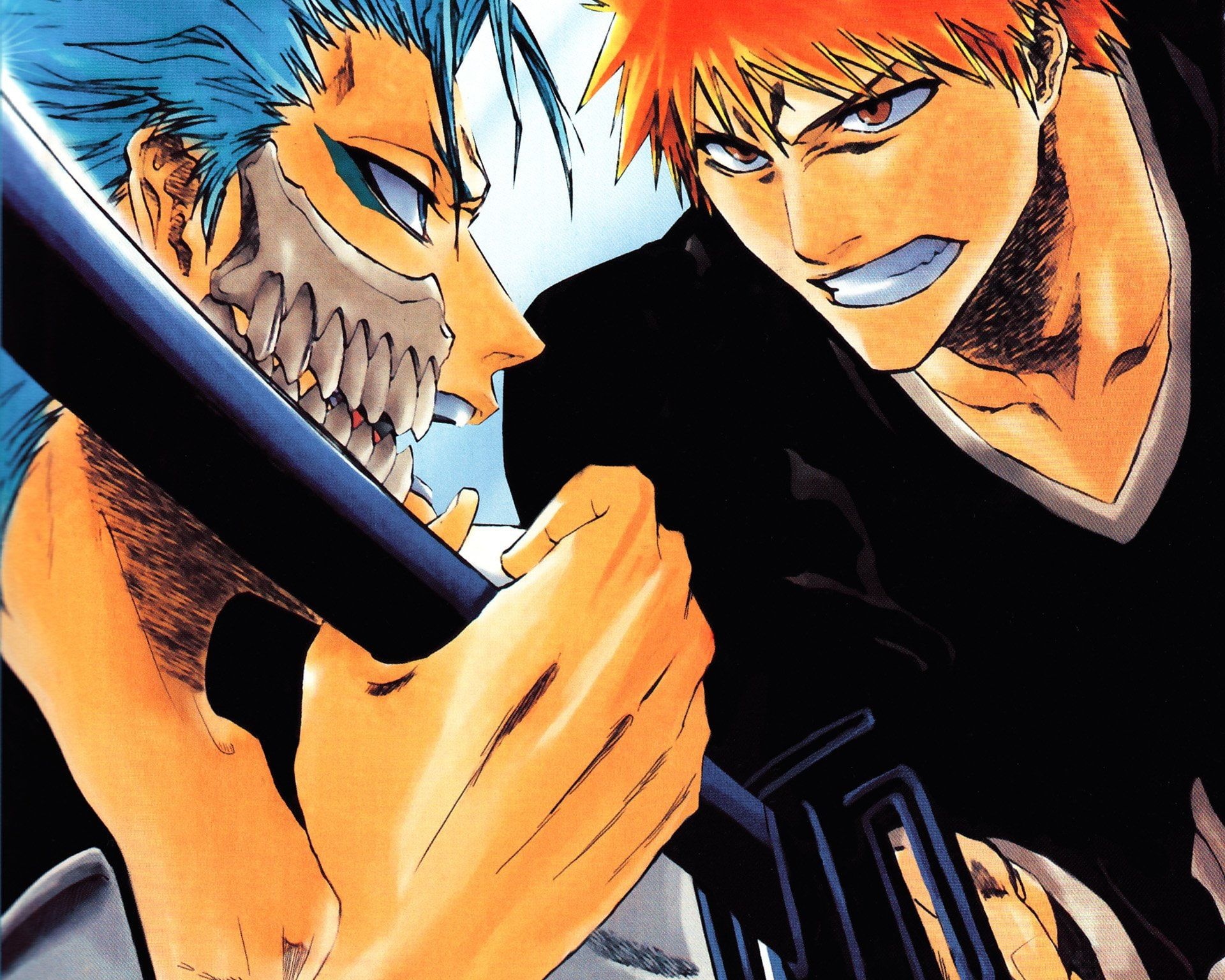Grimmjow Jaggerjack, Ichigo Kurosaki, Bleach anime, High-resolution wallpaper, 1920x1540 HD Desktop