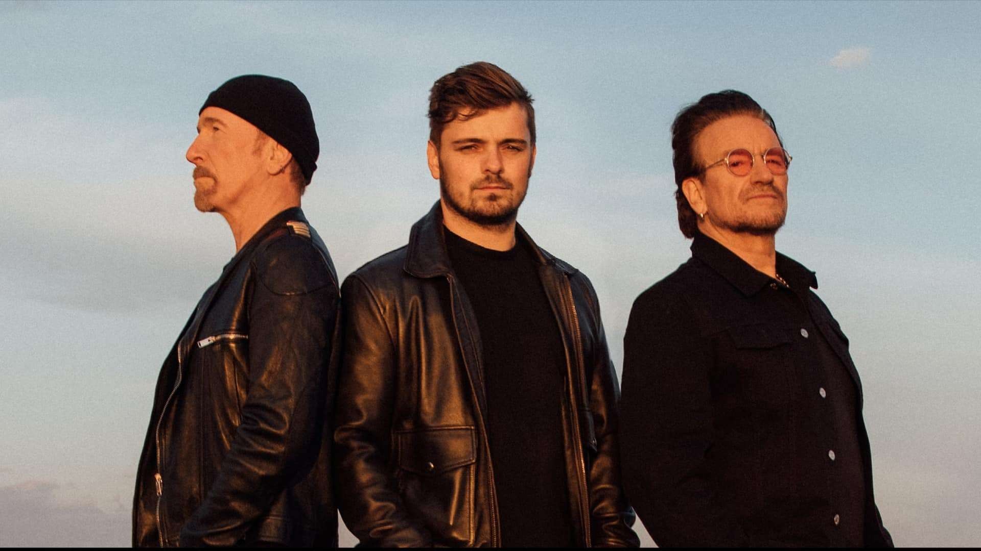 Martin Garrix, Bono, and The Edge performing at UEFA Euro 2020, 1920x1080 Full HD Desktop