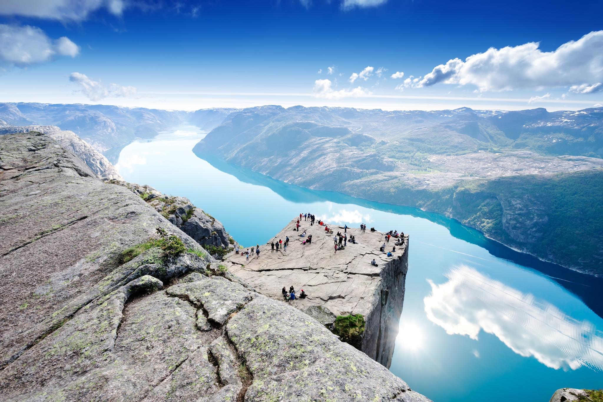 Pulpit Rock, Hiking route, Preikestolen, 2050x1370 HD Desktop