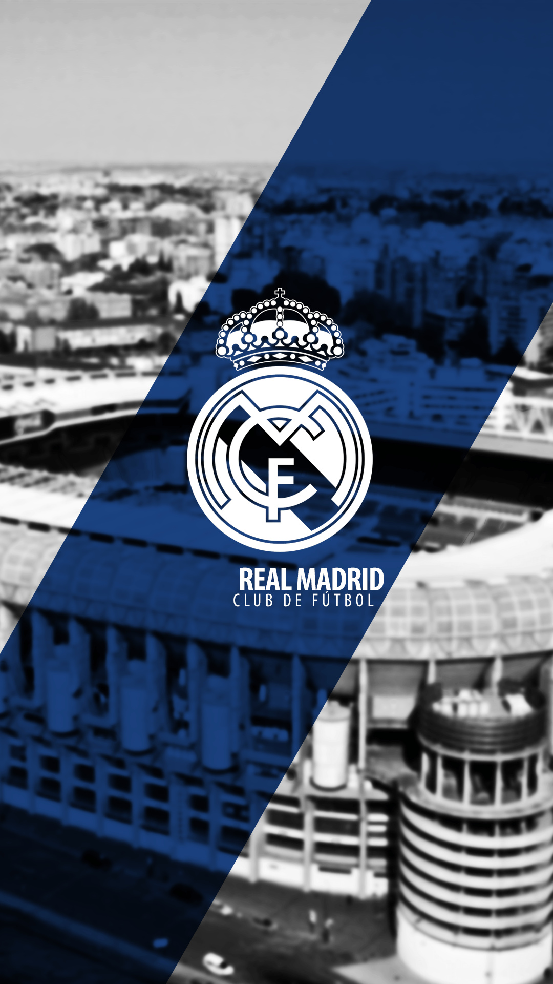 Real Madrid crest, Santiago Bernabeu Stadium, REAL MADRID CLUB DE FUTBOL, Full HD Phone wallpaper