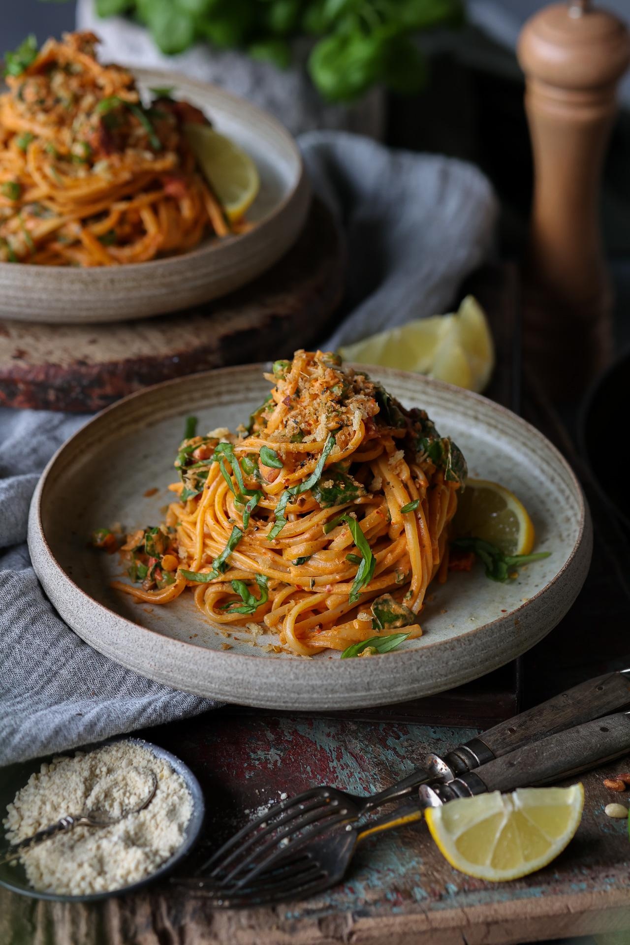 Pick up limes, Creamy vegan harissa pasta, 1280x1920 HD Phone