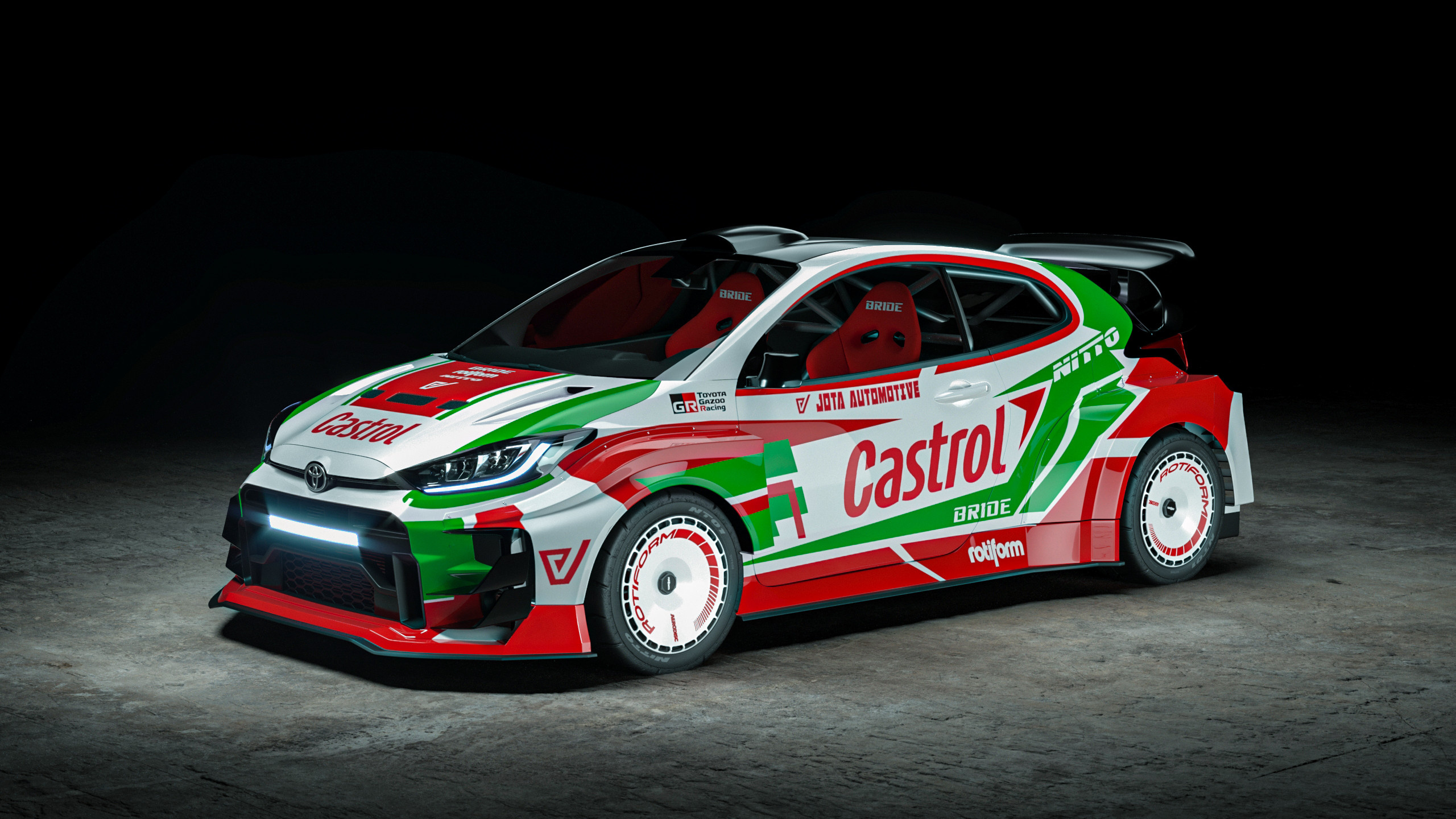 WRC Version Castrol, Toyota Yaris Wallpaper, 2560x1440 HD Desktop