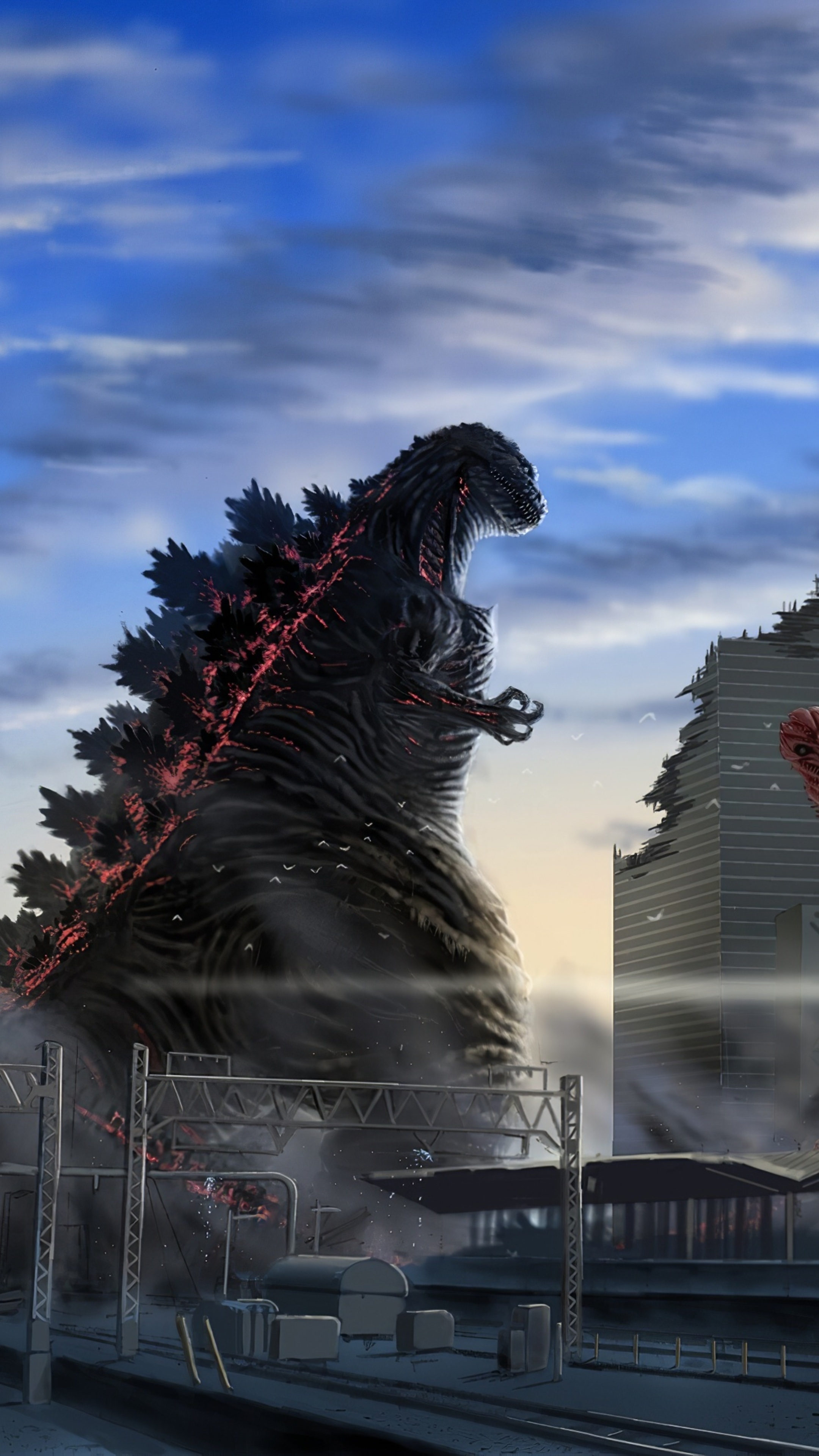 Godzilla Destroyer, Sony Xperia wallpapers, 4K imagery, Apocalypse theme, 2160x3840 4K Phone