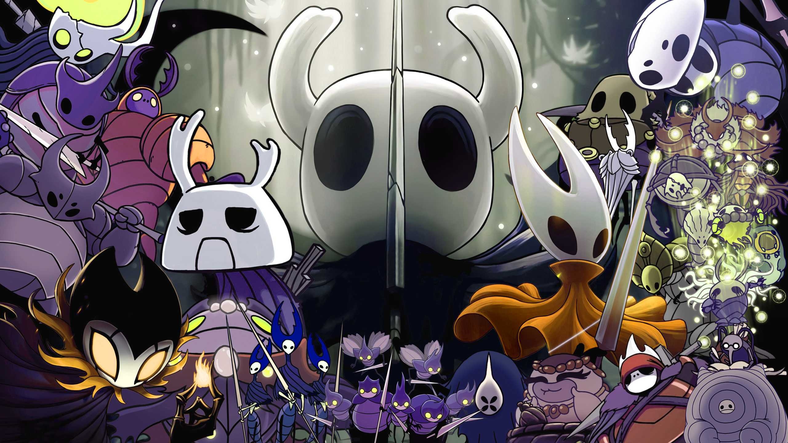 The Knight, Hornet, Zote the Mighty, Troupe Master Grimm, Charm Lover Salubra, HD Desktop wallpaper